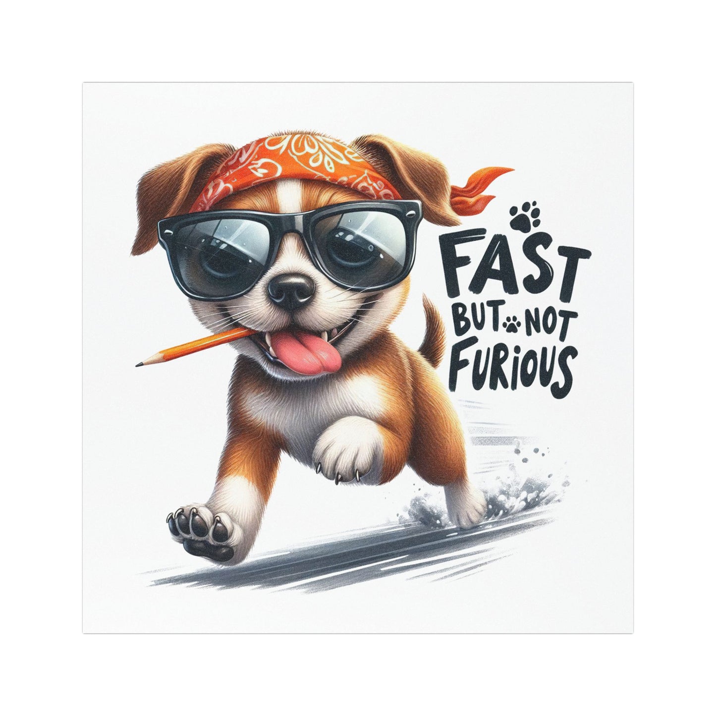 Fast But Not Furious Dog Car Magnet
