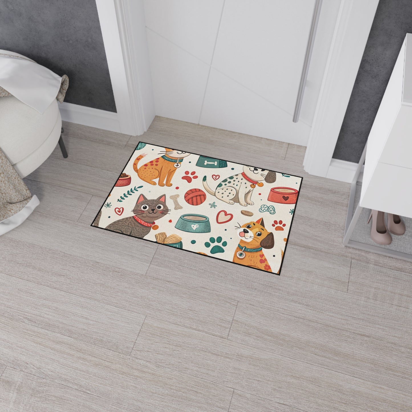 Cute Pet Themed Heavy Duty Floor Mat