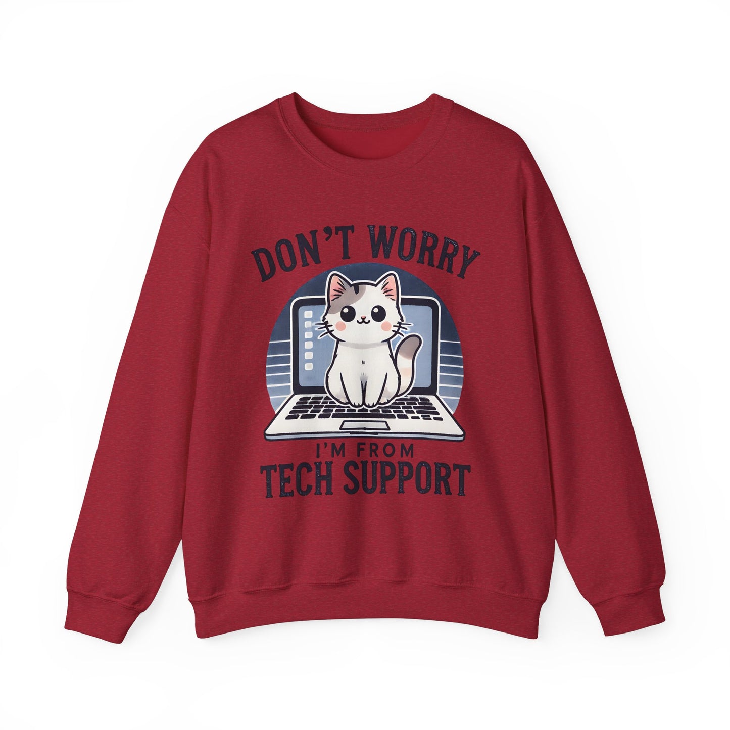 Cat Tech Support Crewneck Sweatshirt