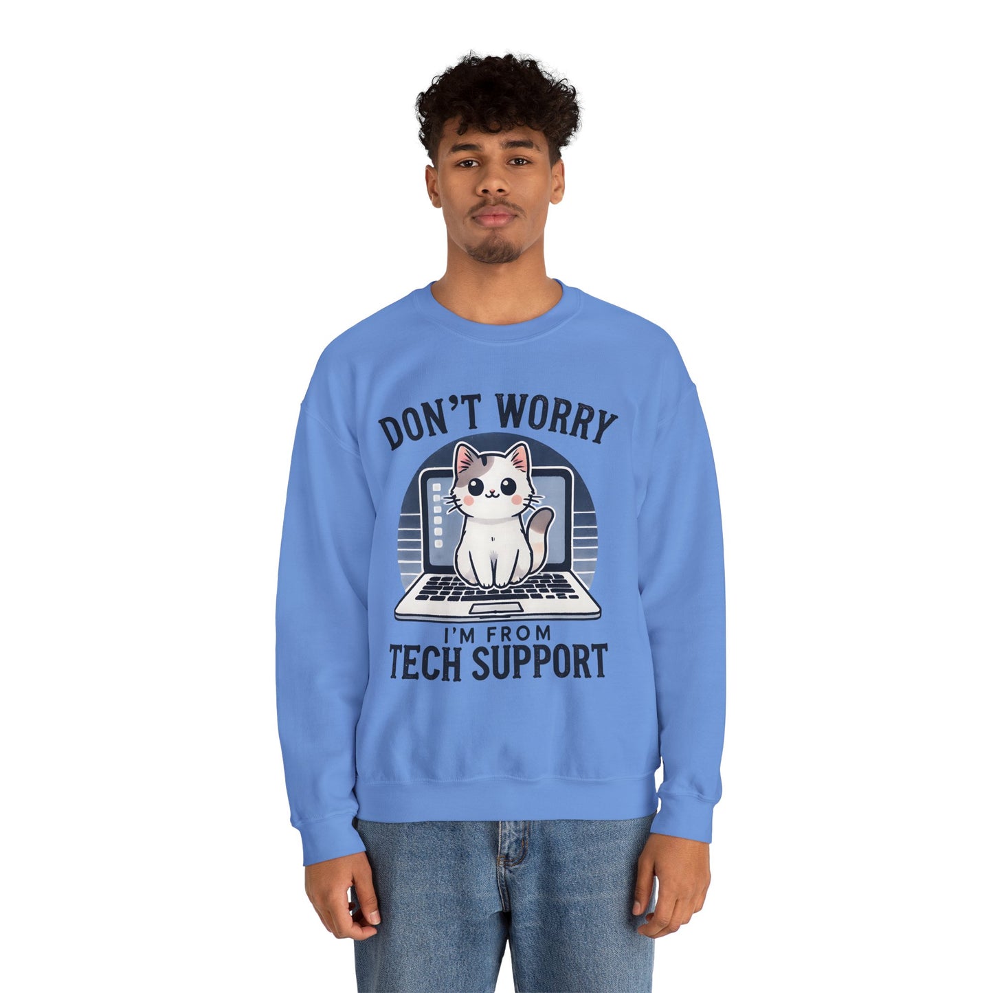 Cat Tech Support Crewneck Sweatshirt