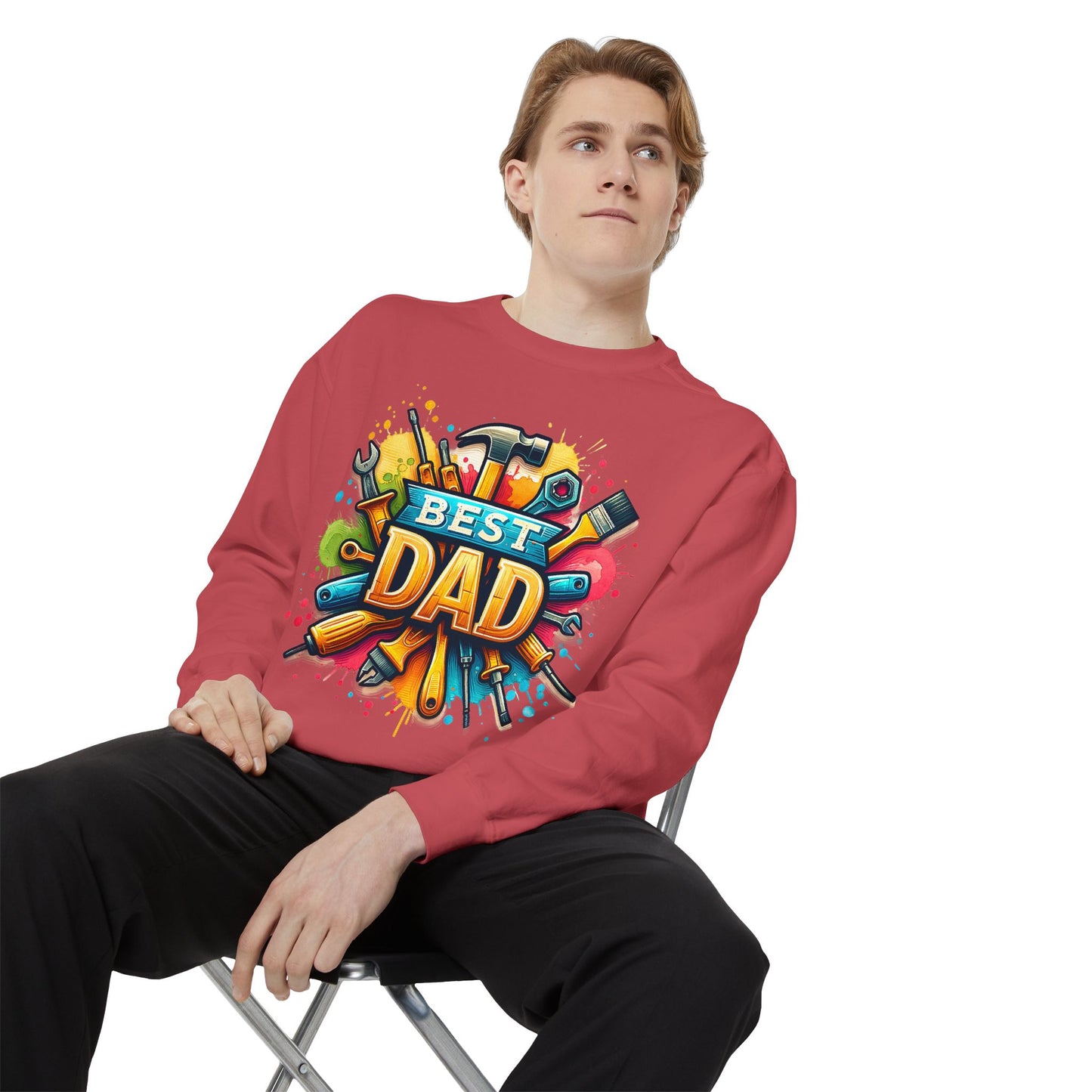 Best Dad Garment-Dyed Sweatshirt