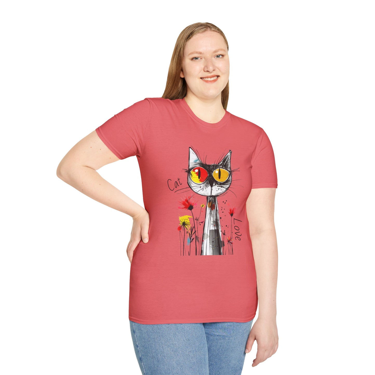 Cat Love Unisex Softstyle T-Shirt