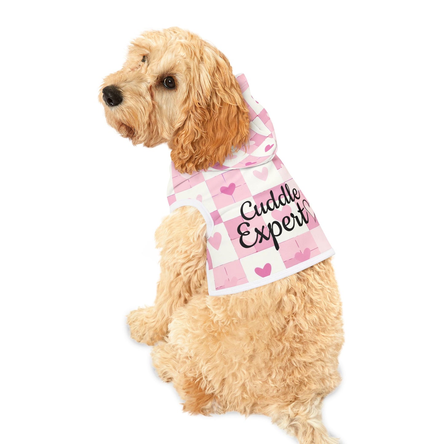 Cute Pink Heart Pet Hoodie