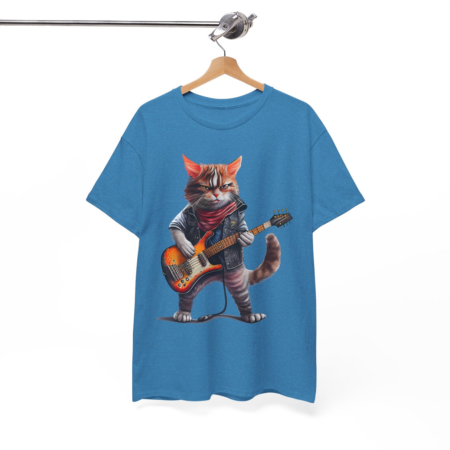 Rockstar Cat Unisex Heavy Cotton Tee