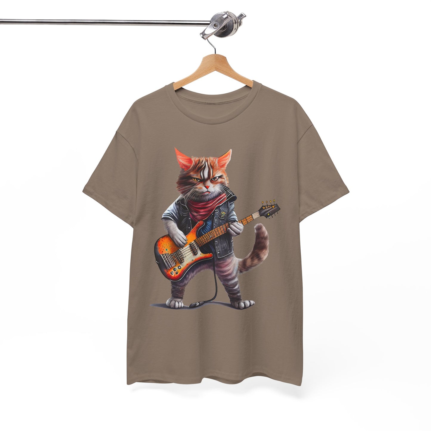 Rockstar Cat Unisex Heavy Cotton Tee