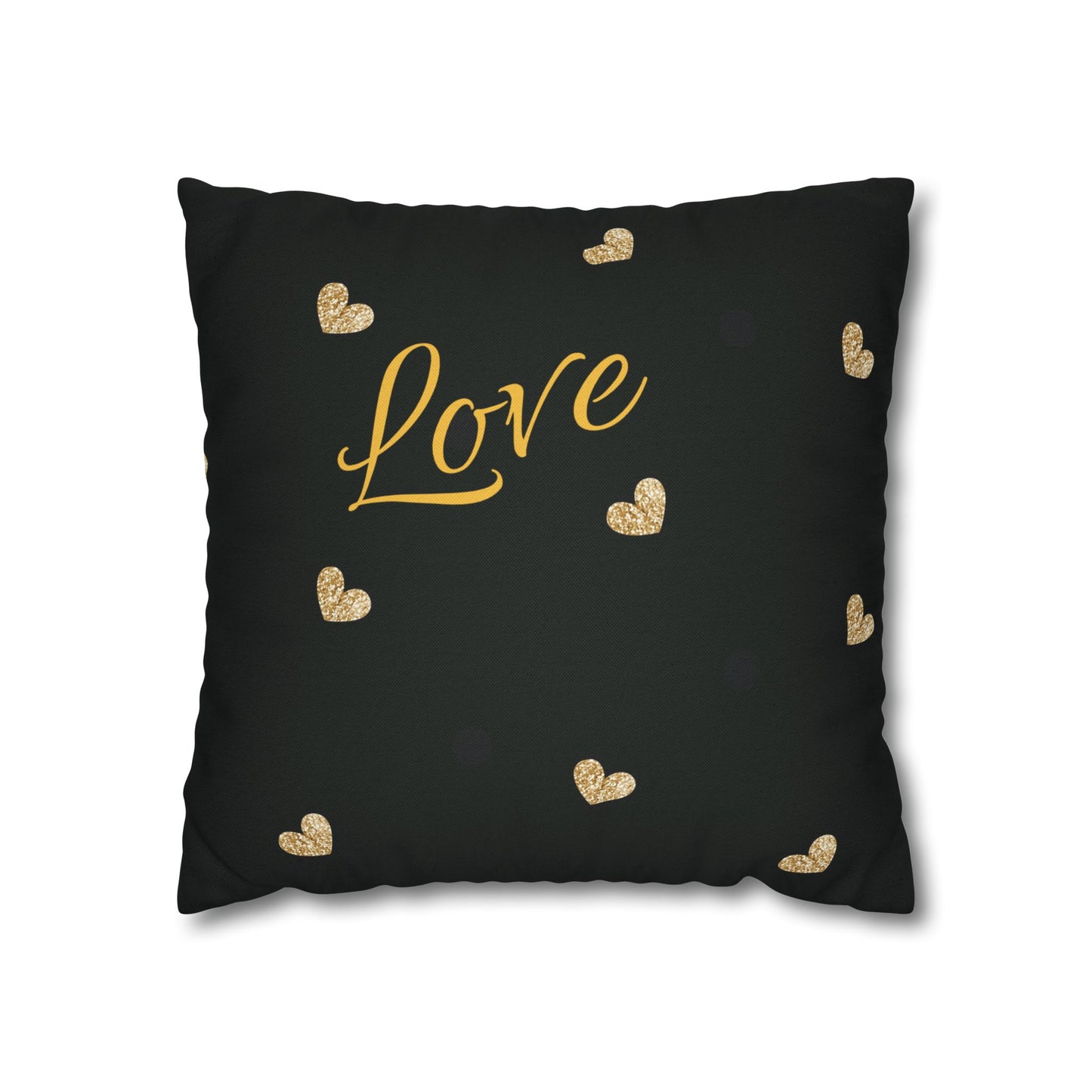 Love Hearts Spun Polyester Square Pillowcase