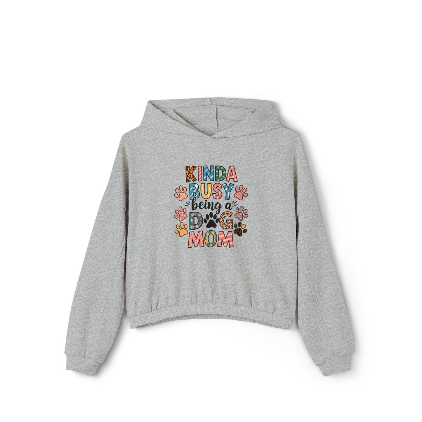 Dog Mom Cinched Bottom Hoodie for Dog Lovers