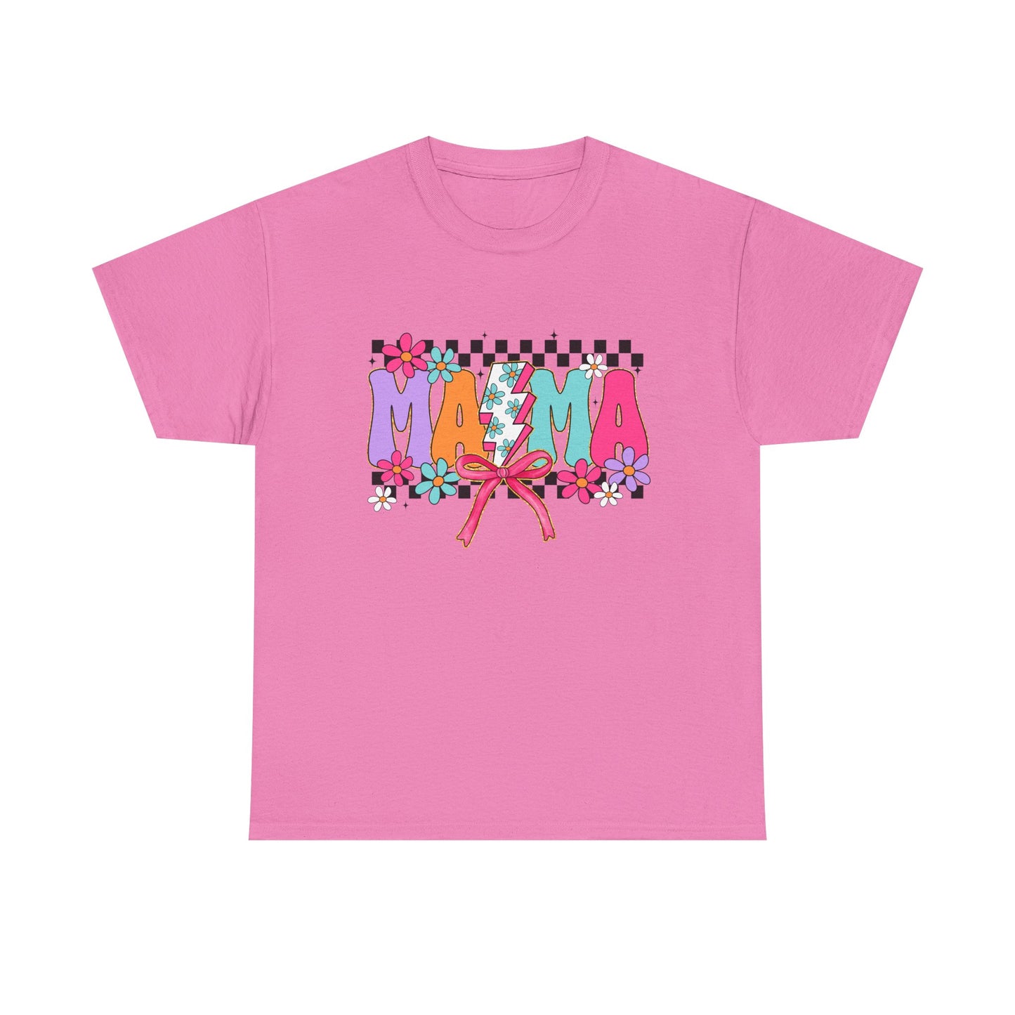 Colorful 'Mama' Floral Unisex Heavy Cotton Tee