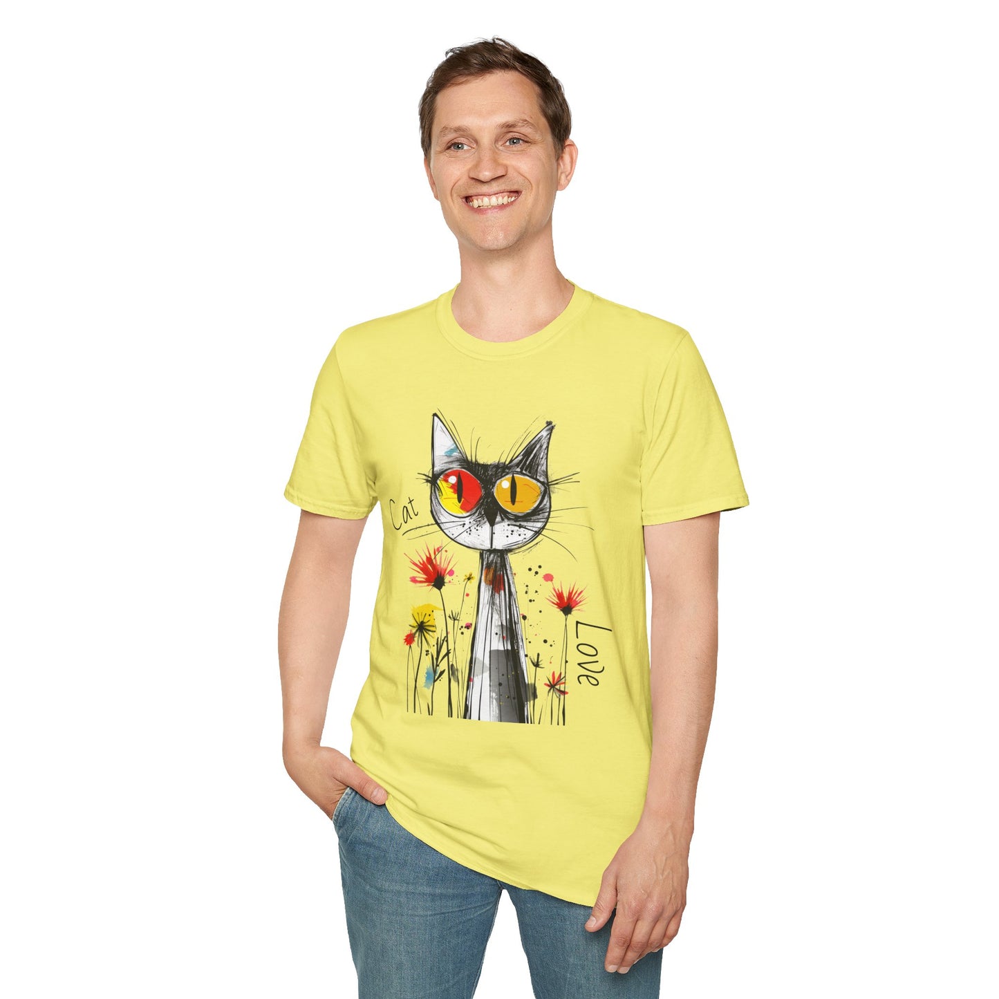 Cat Love Unisex Softstyle T-Shirt