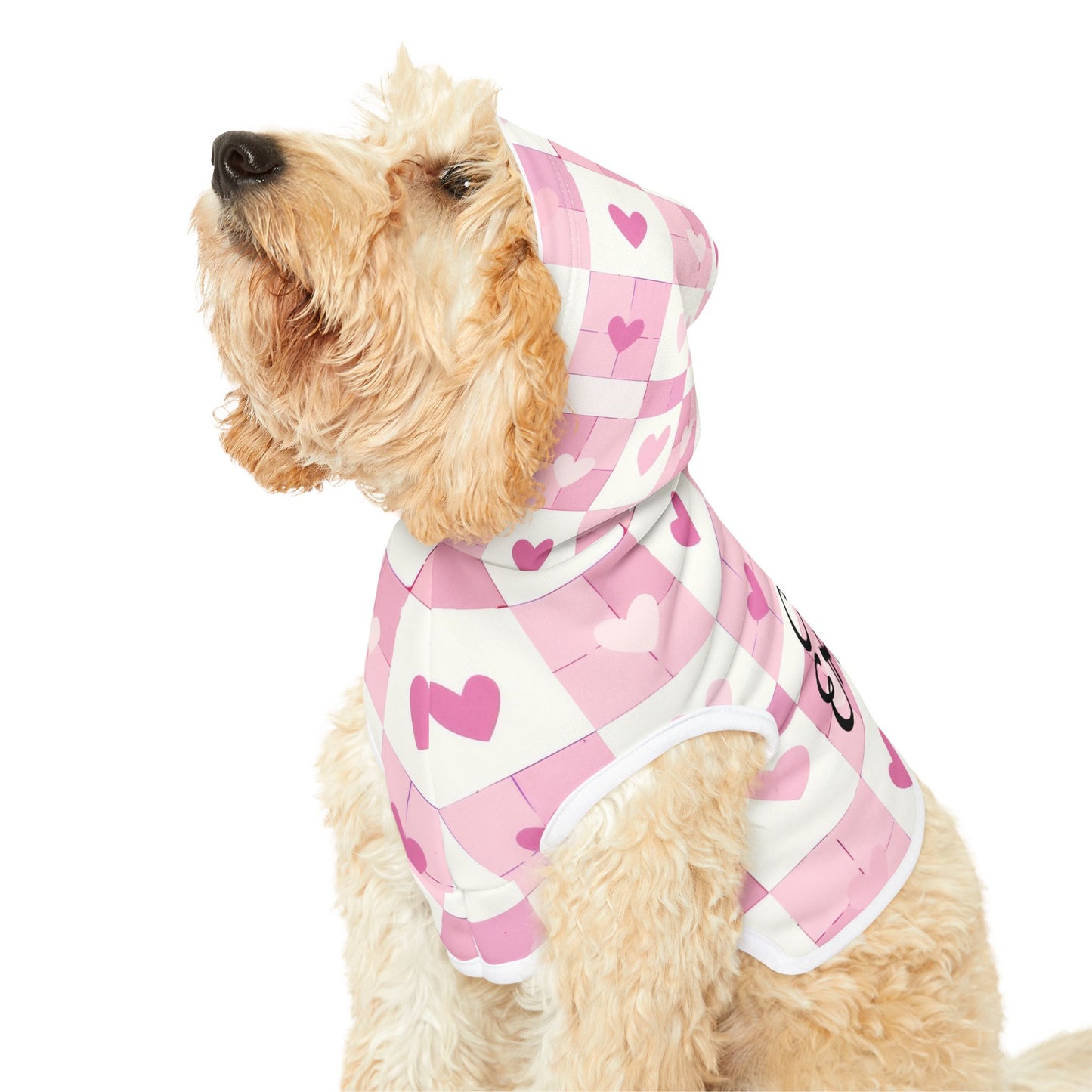Cute Pink Heart Pet Hoodie