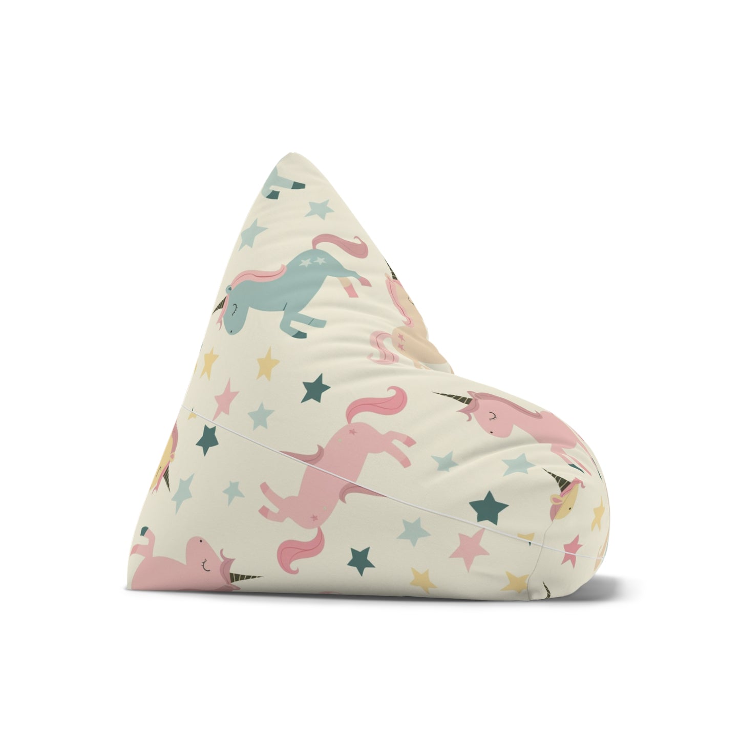 Unicorn-Themed Bean Bag Chair Cover for Kids' Playroom