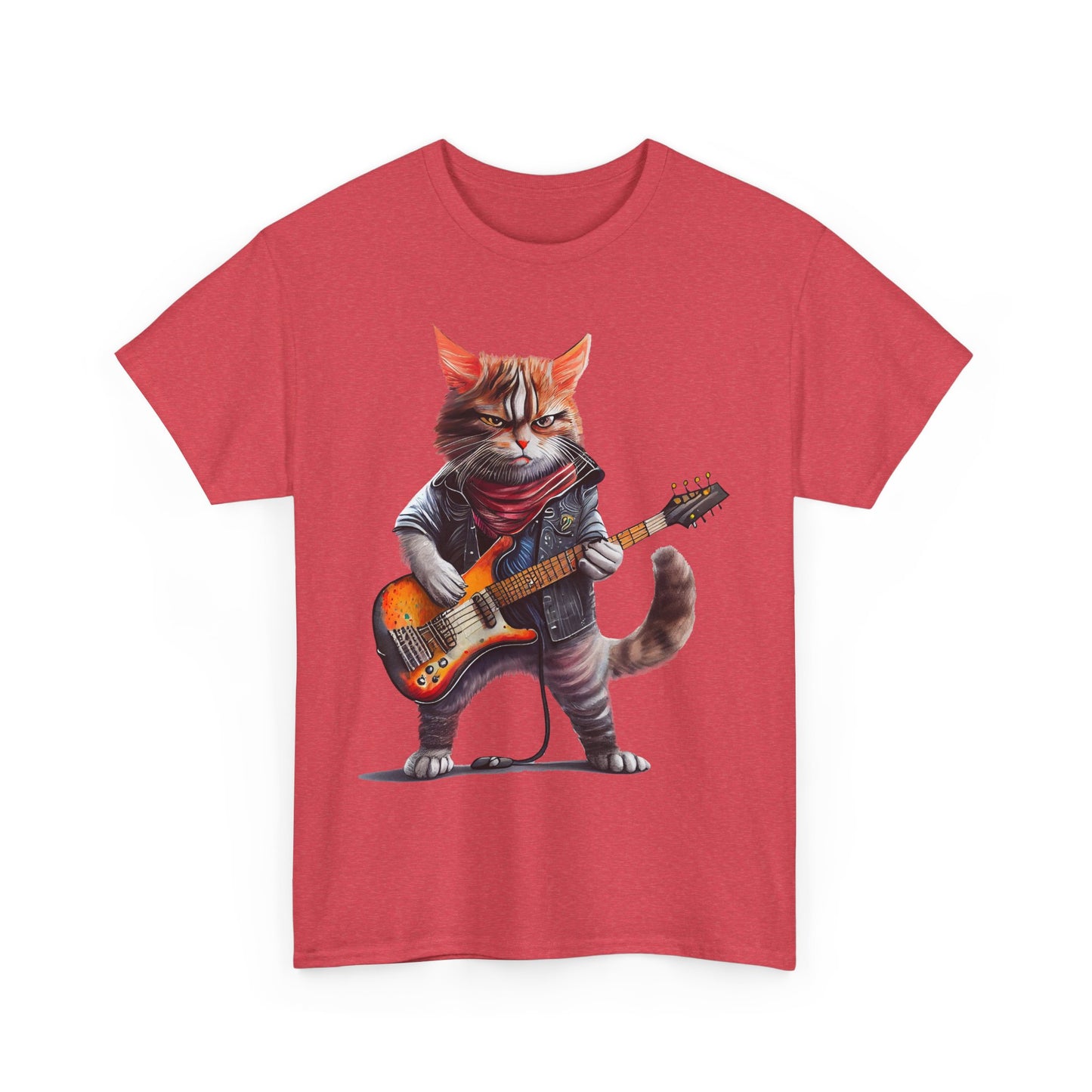 Rockstar Cat Unisex Heavy Cotton Tee