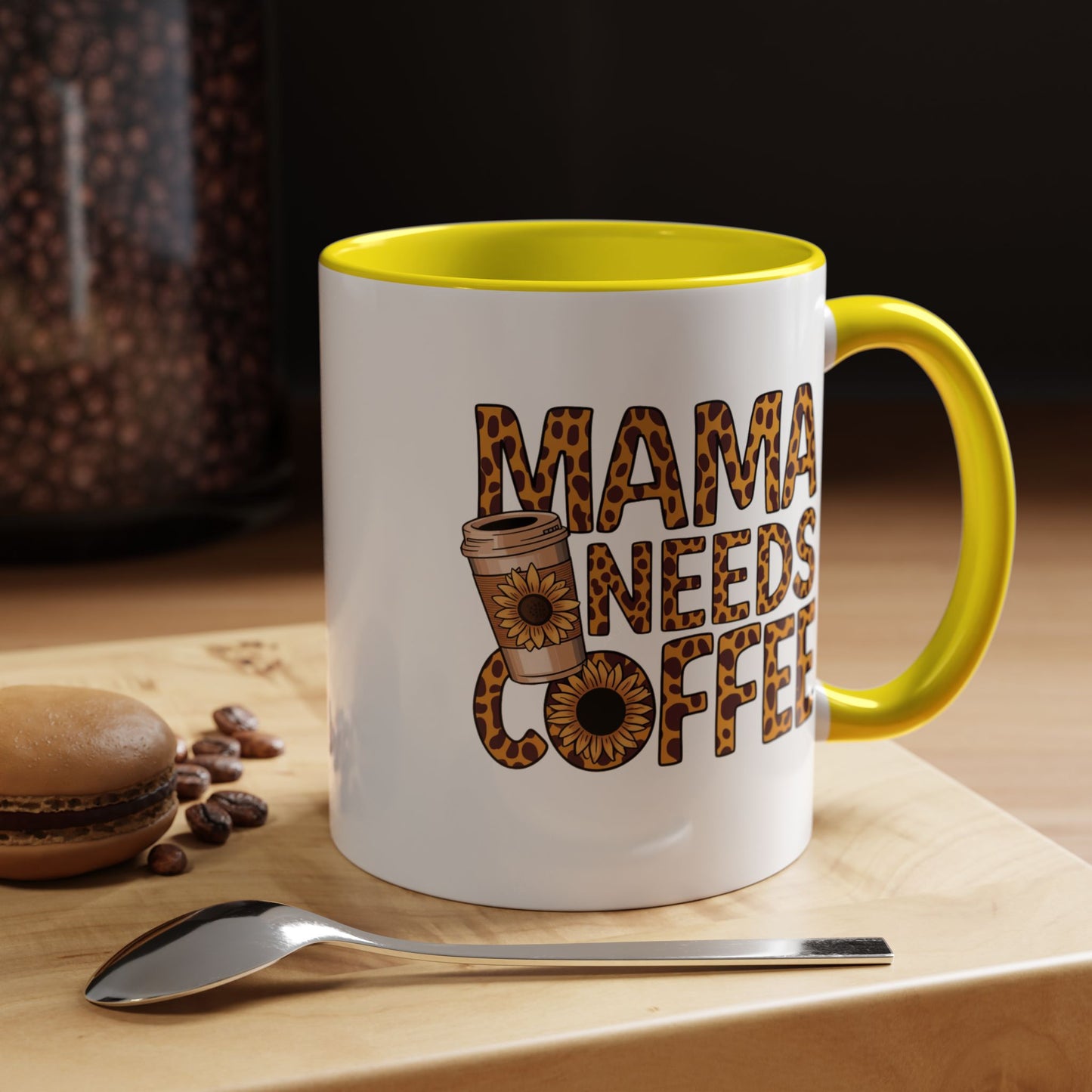 Mama Needs Coffee Accent Mug
