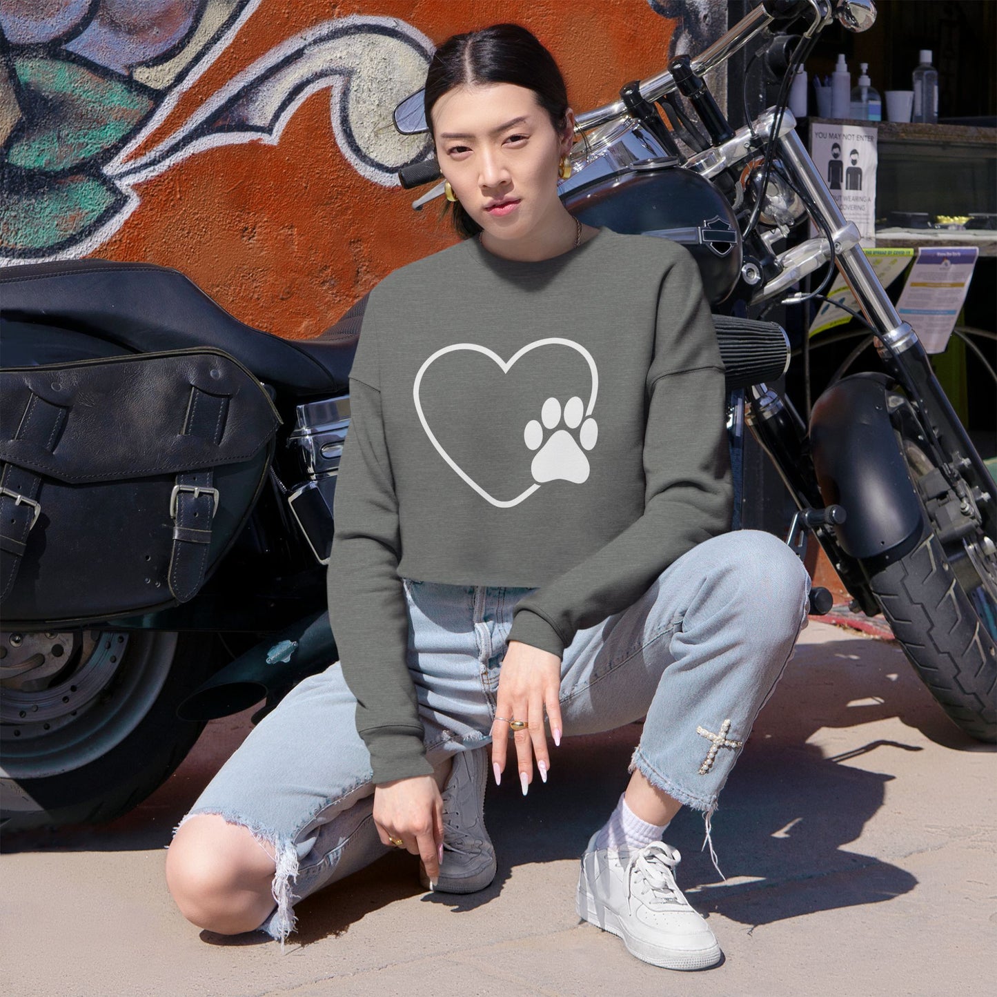 Pet Lover's Cropped Sweatshirt