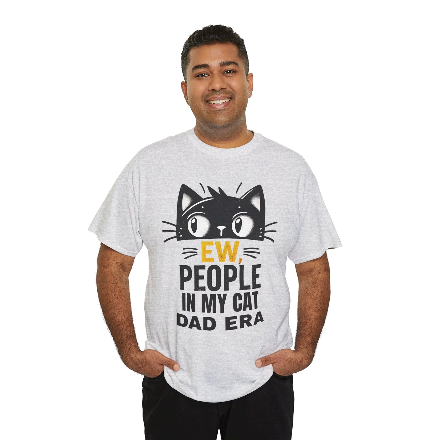 PEOPLE IN MY CAT DAD ERA Unisex Heavy Cotton Tee