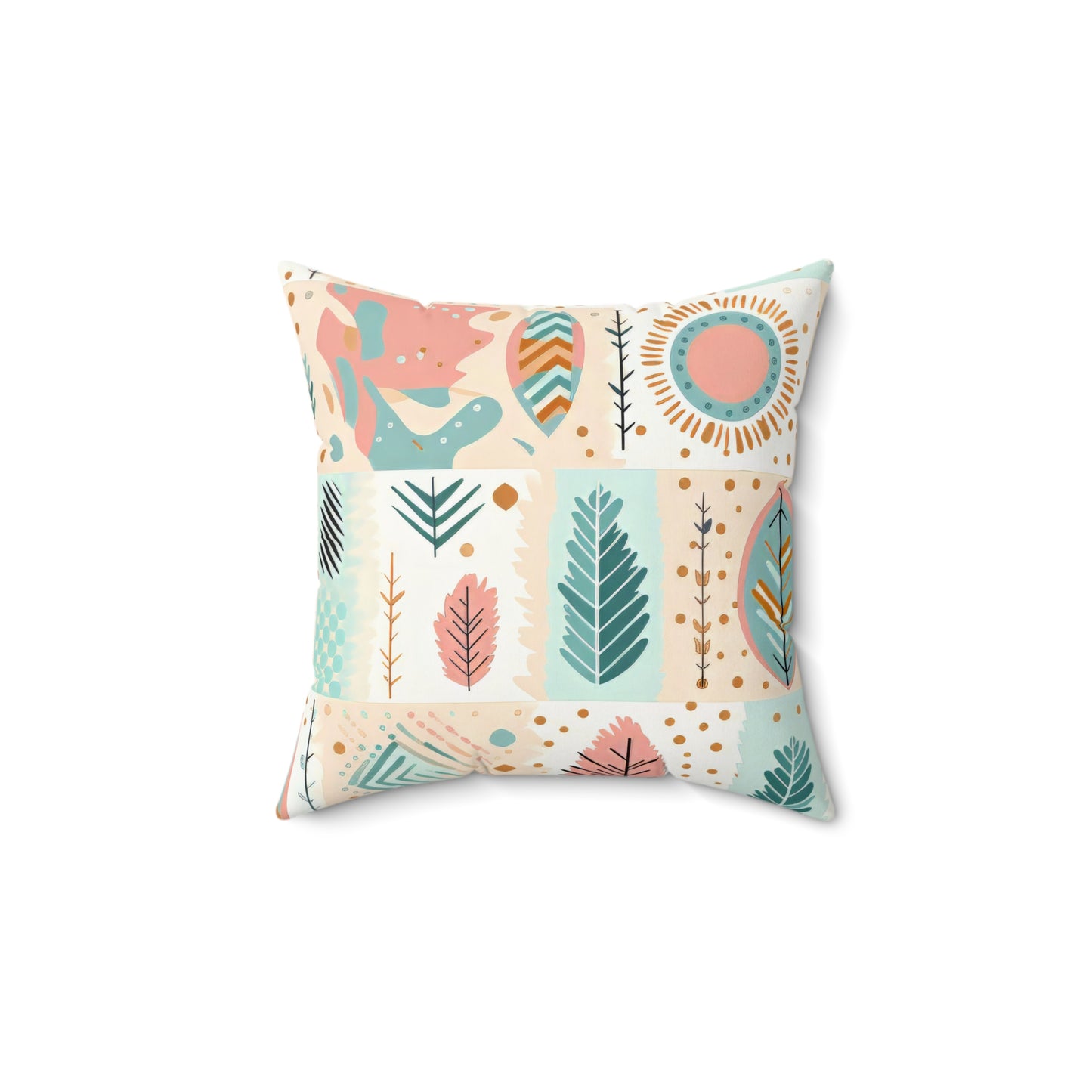 Boho Floral Square Pillow
