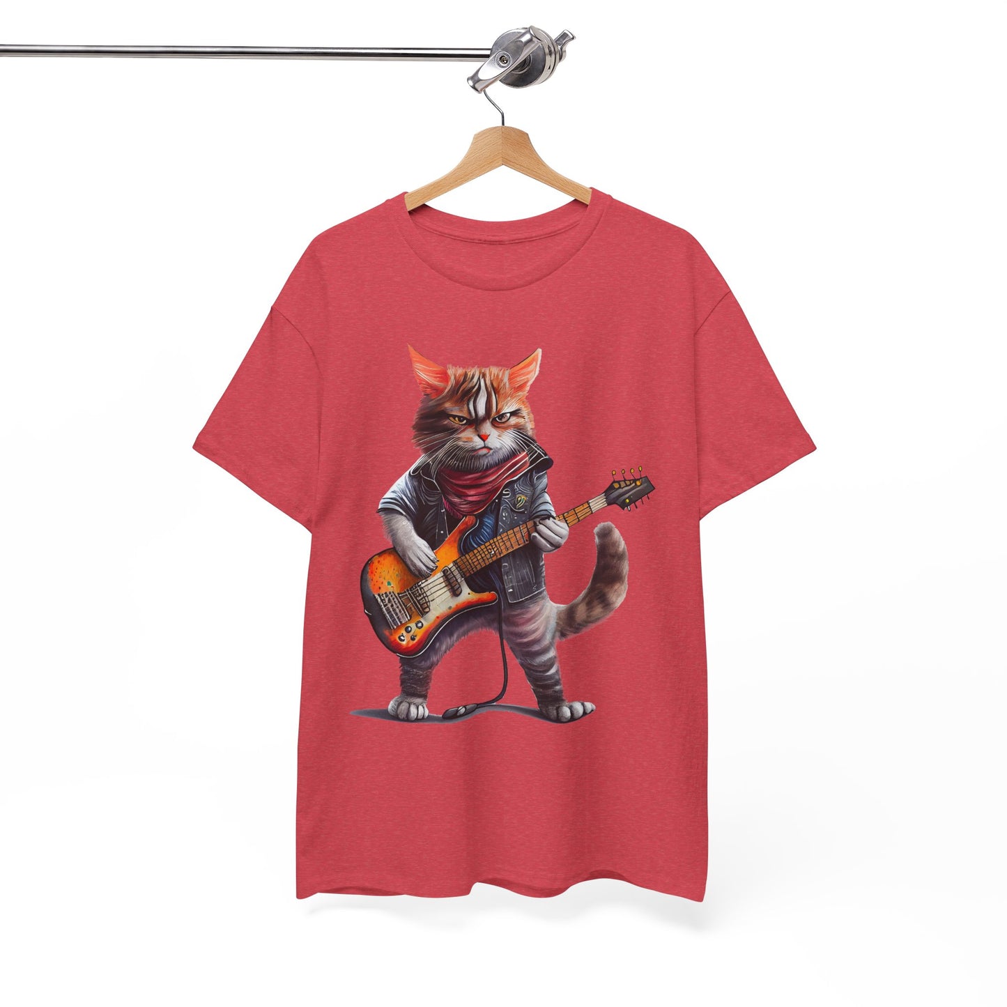 Rockstar Cat Unisex Heavy Cotton Tee