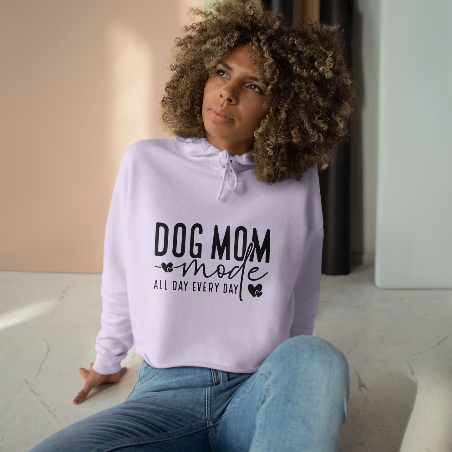 Dog Mom Mode Crop Hoodie