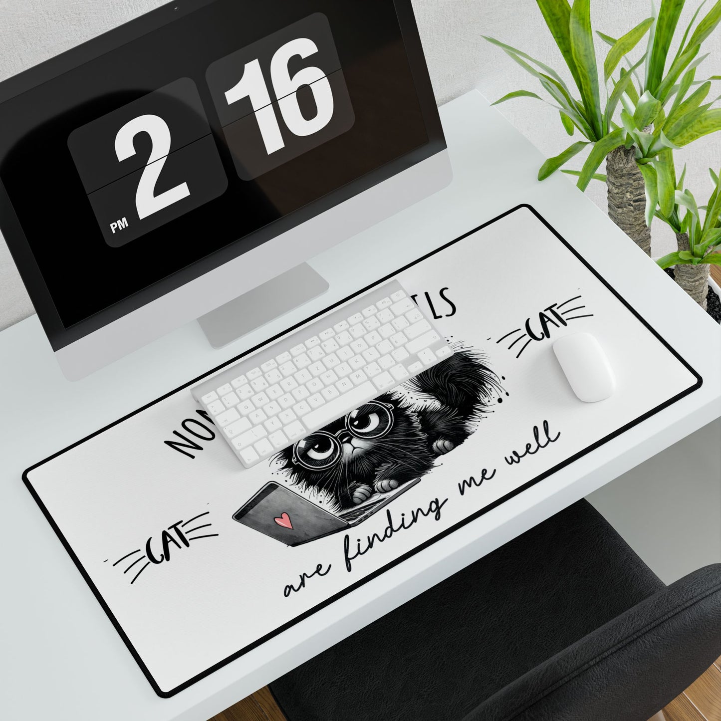 Playful Cat Desk Mat