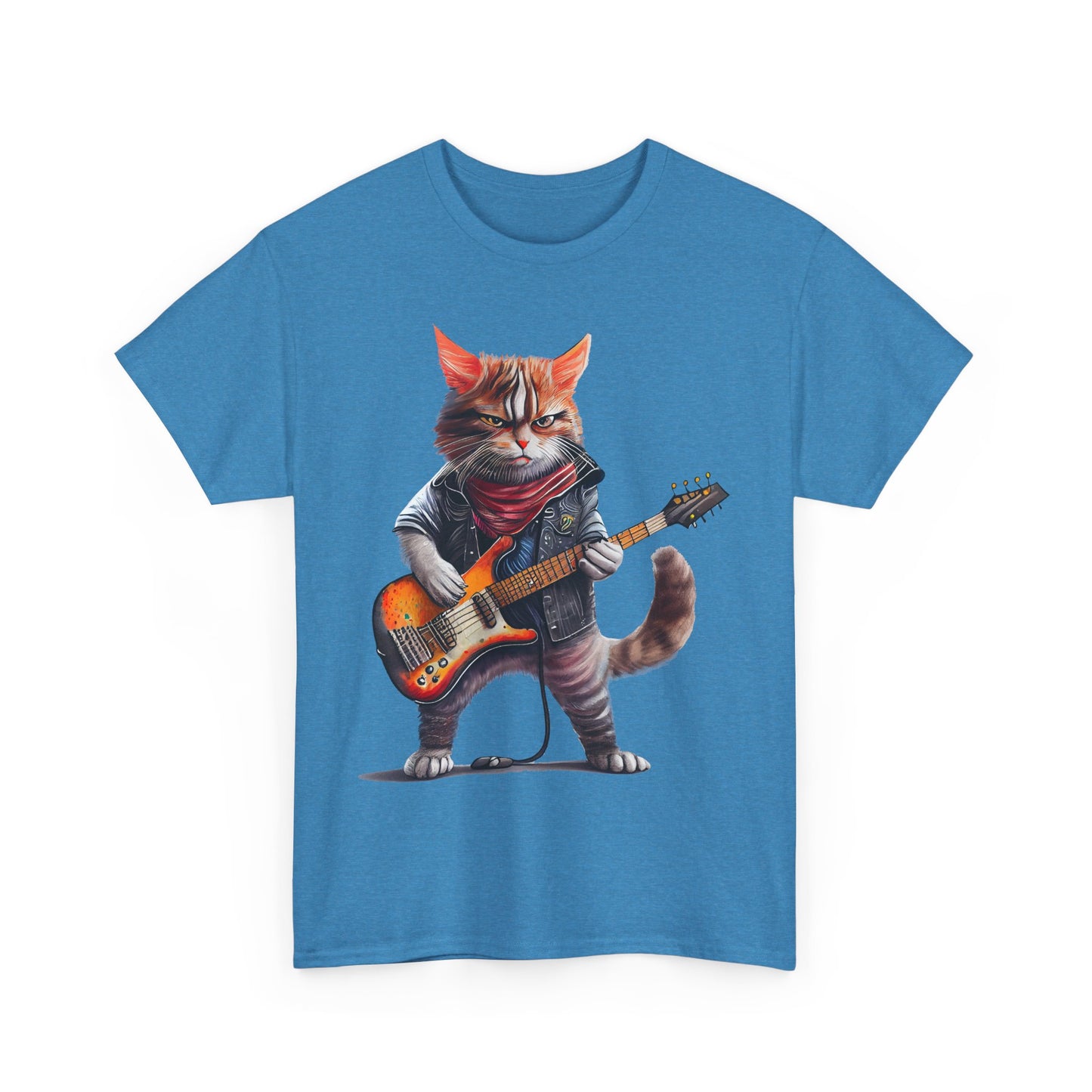 Rockstar Cat Unisex Heavy Cotton Tee