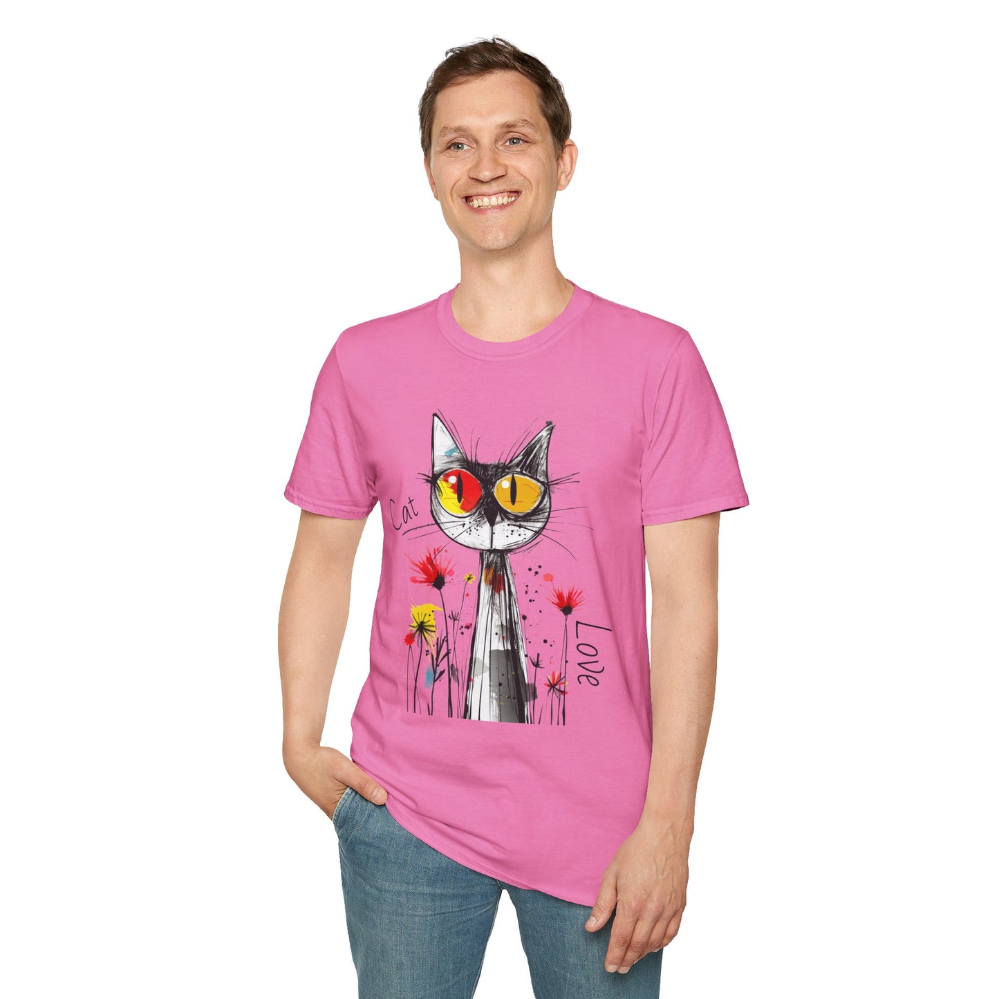 Cat Love Unisex Softstyle T-Shirt