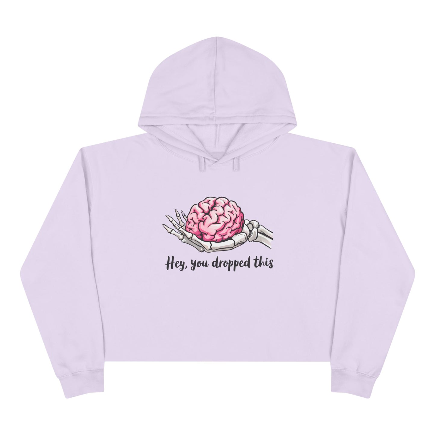Funny Skeleton Crop Hoodie