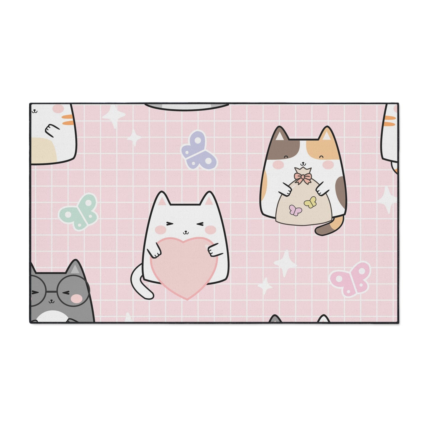 Cute Cat Pattern Heavy Duty Floor Mat