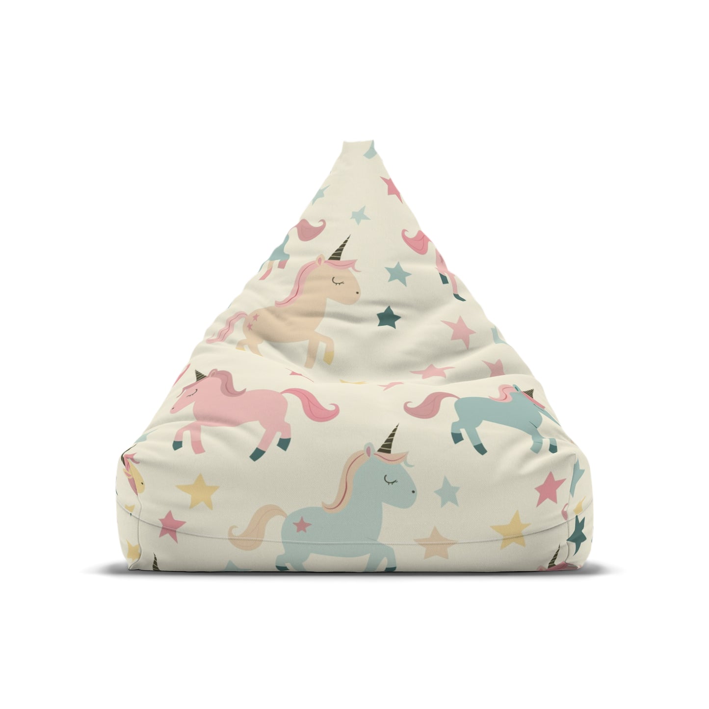 Unicorn-Themed Bean Bag Chair Cover for Kids' Playroom