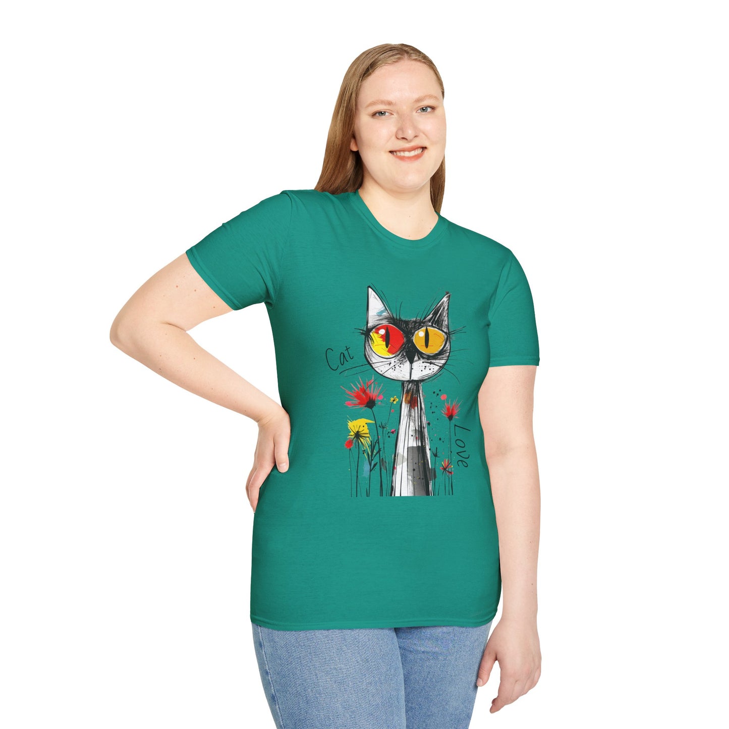 Cat Love Unisex Softstyle T-Shirt