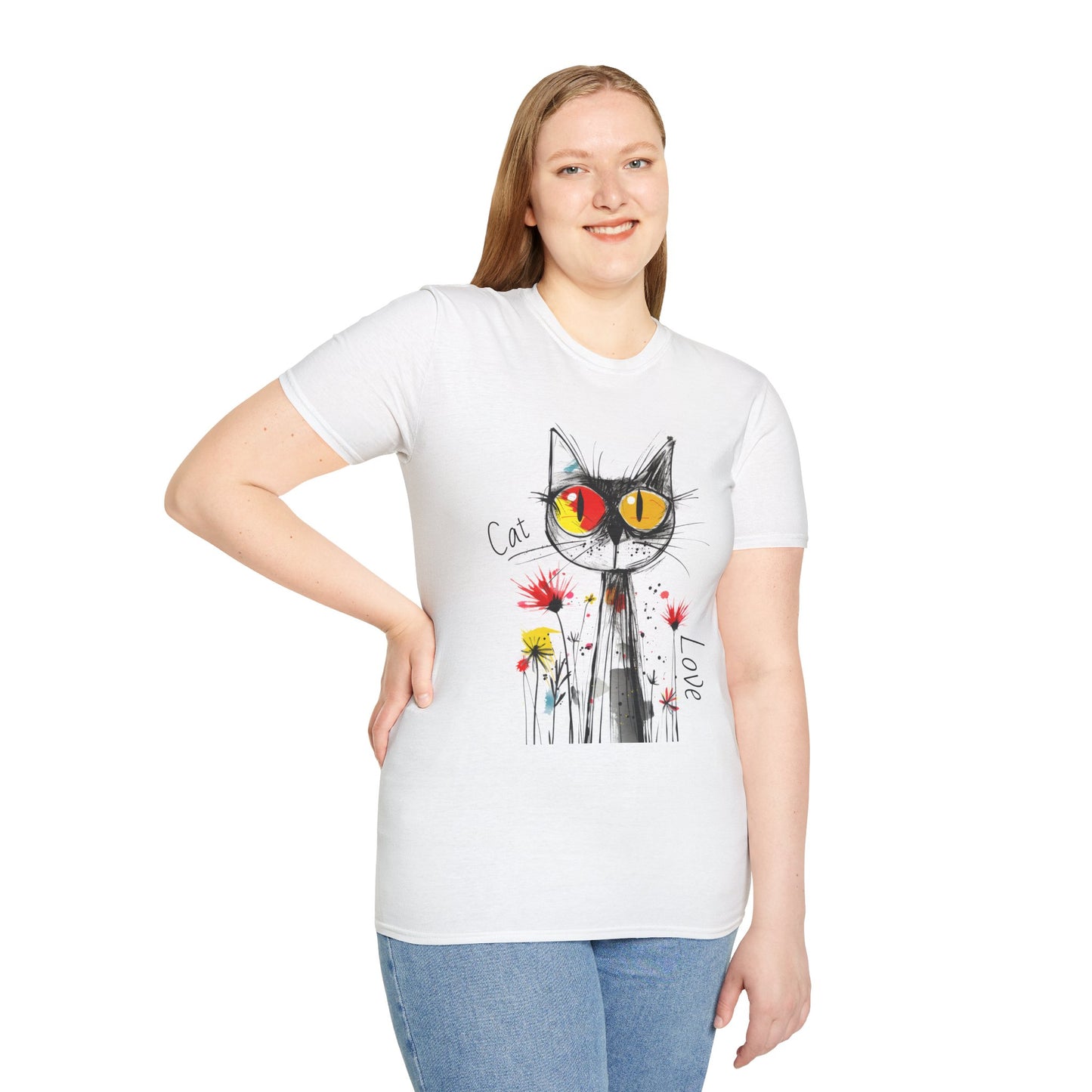 Cat Love Unisex Softstyle T-Shirt