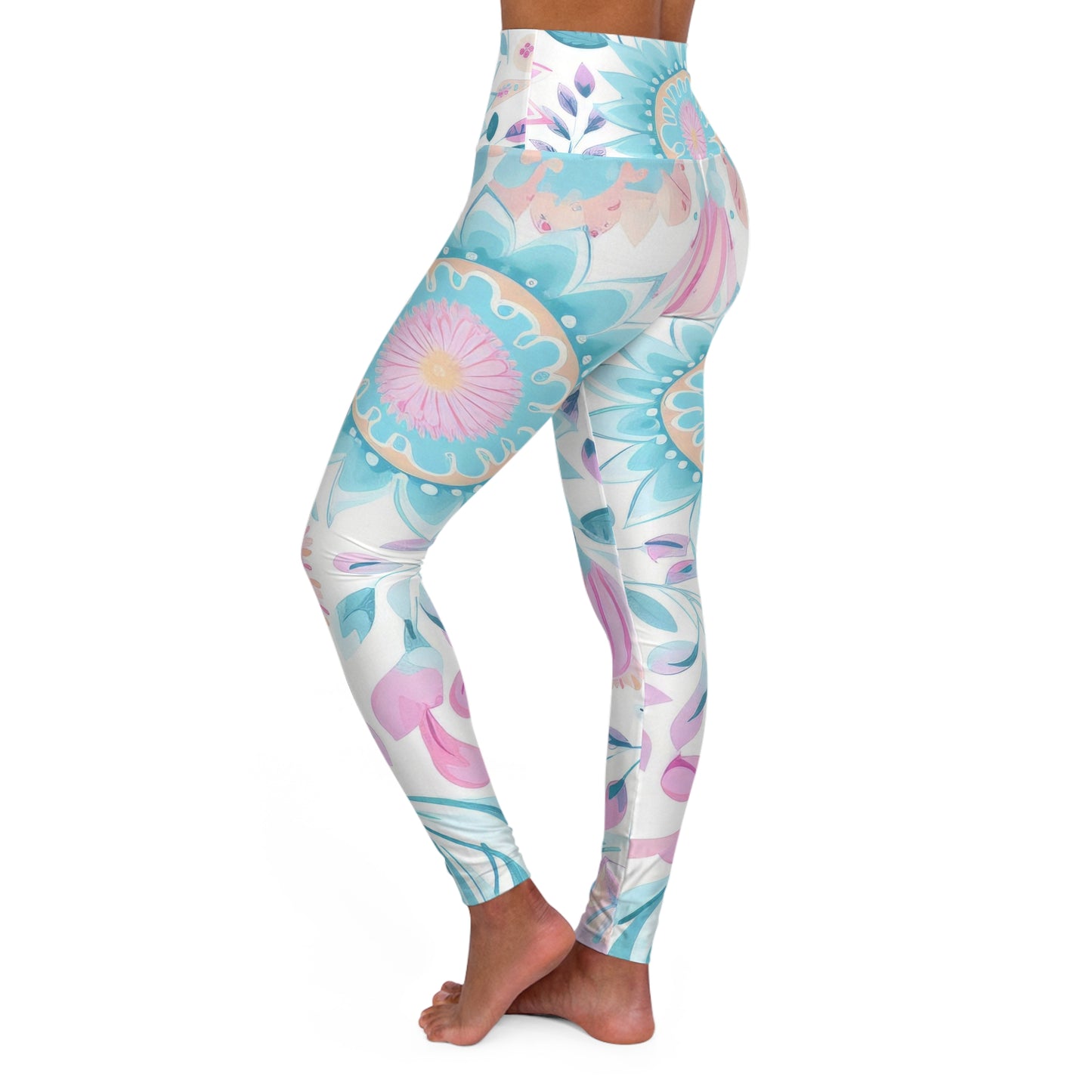 Floral High Waisted Yoga Leggings