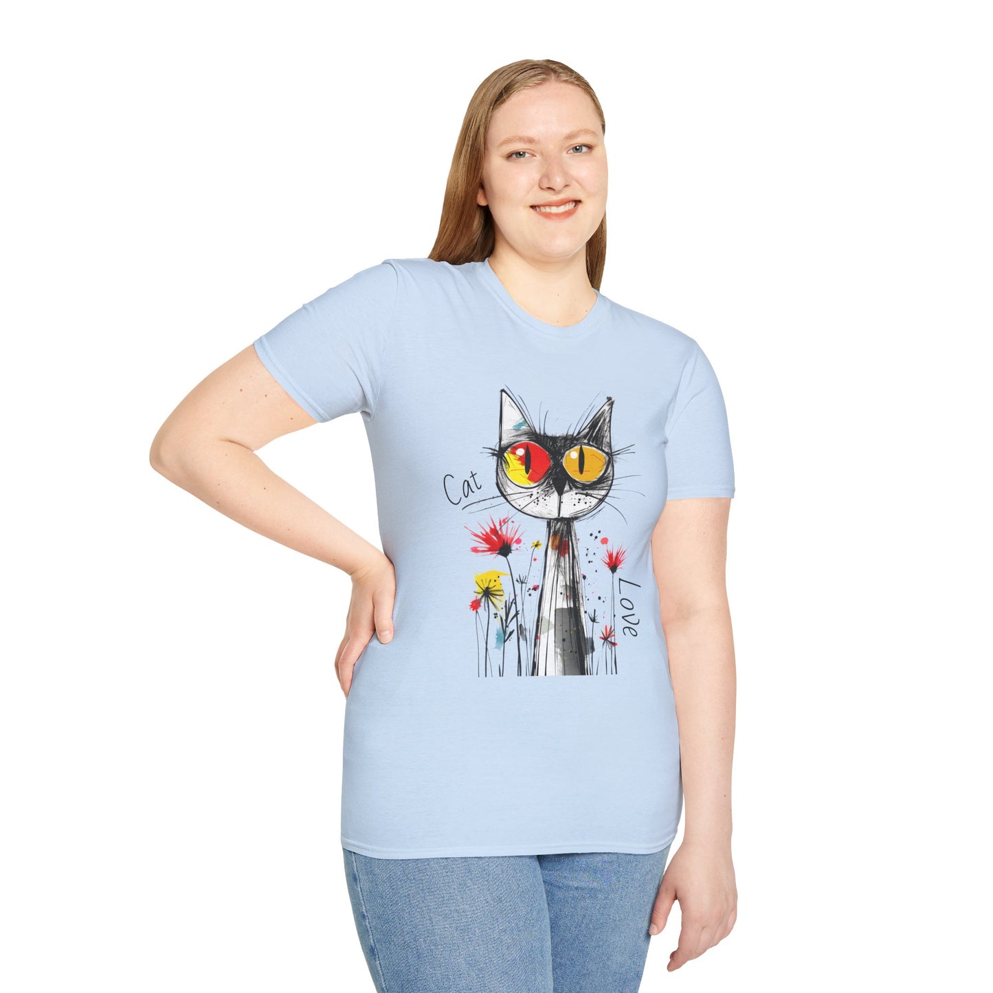 Cat Love Unisex Softstyle T-Shirt