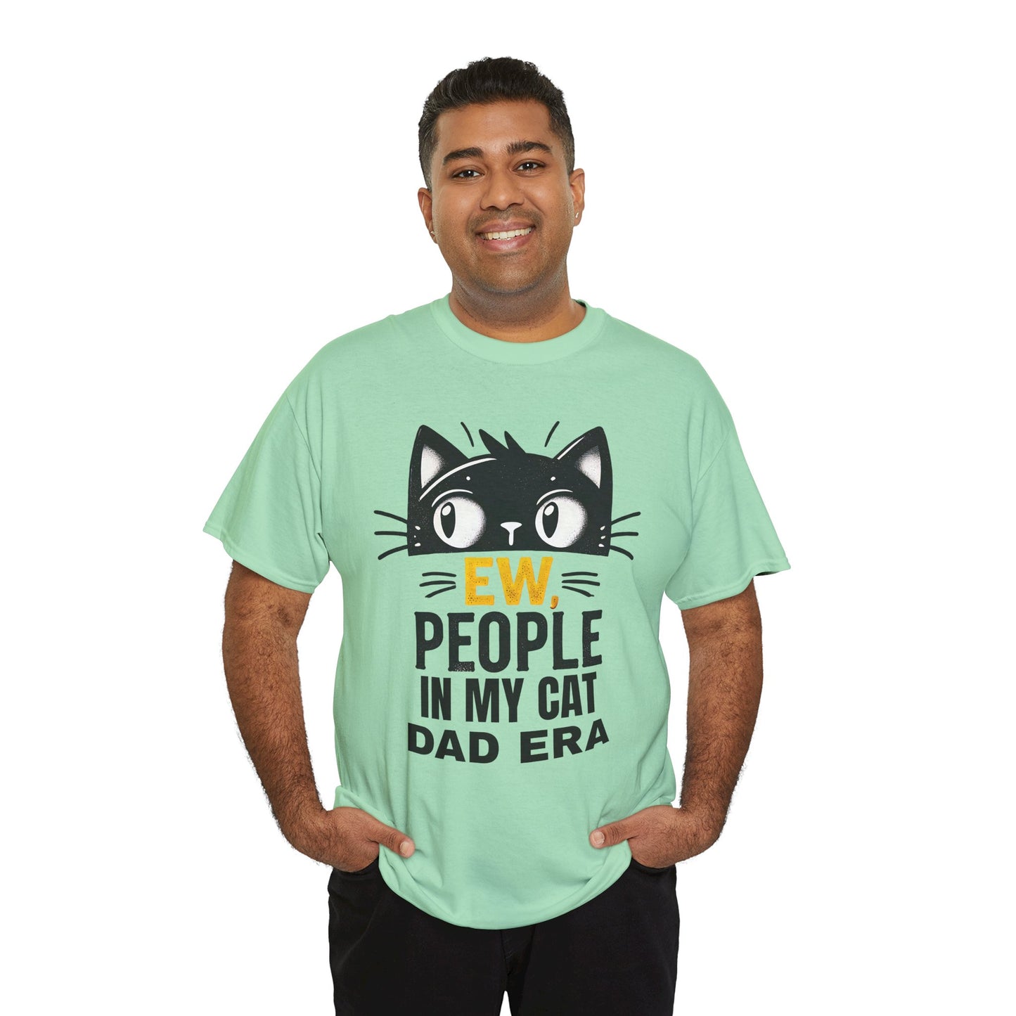 PEOPLE IN MY CAT DAD ERA Unisex Heavy Cotton Tee