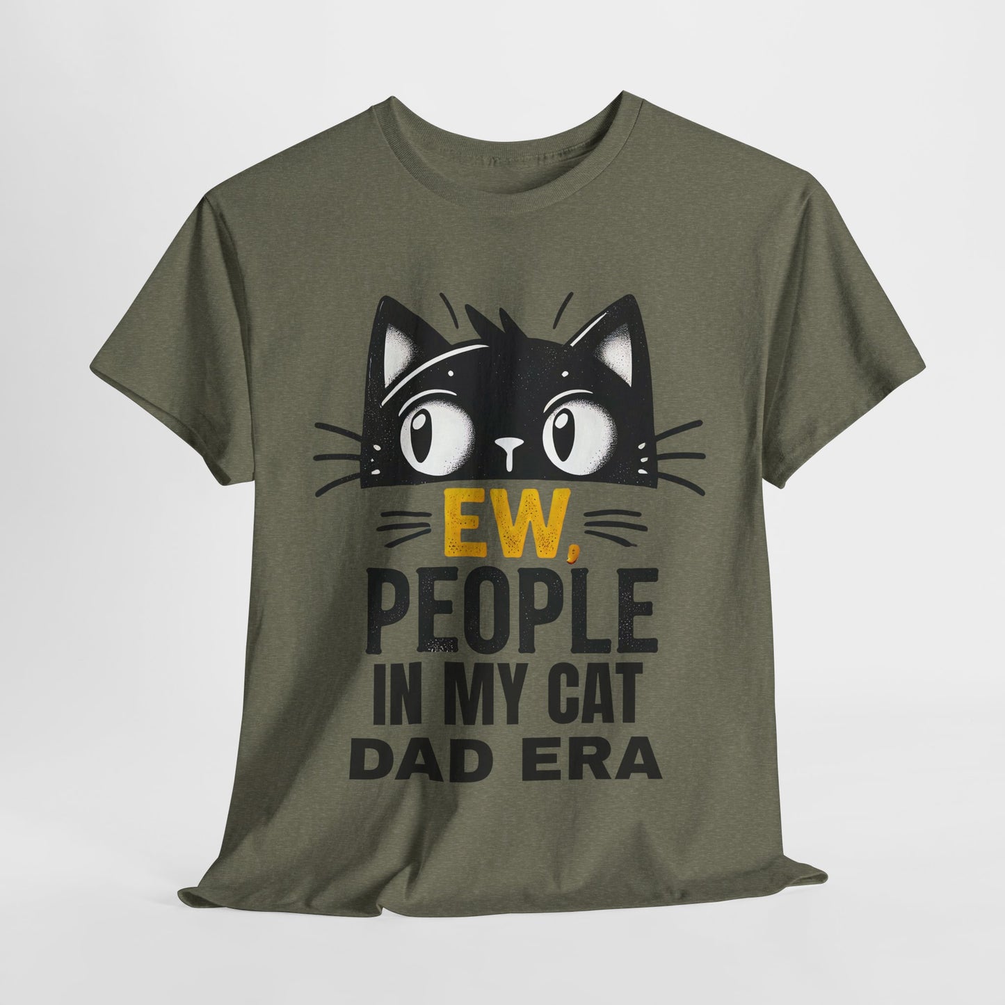 PEOPLE IN MY CAT DAD ERA Unisex Heavy Cotton Tee