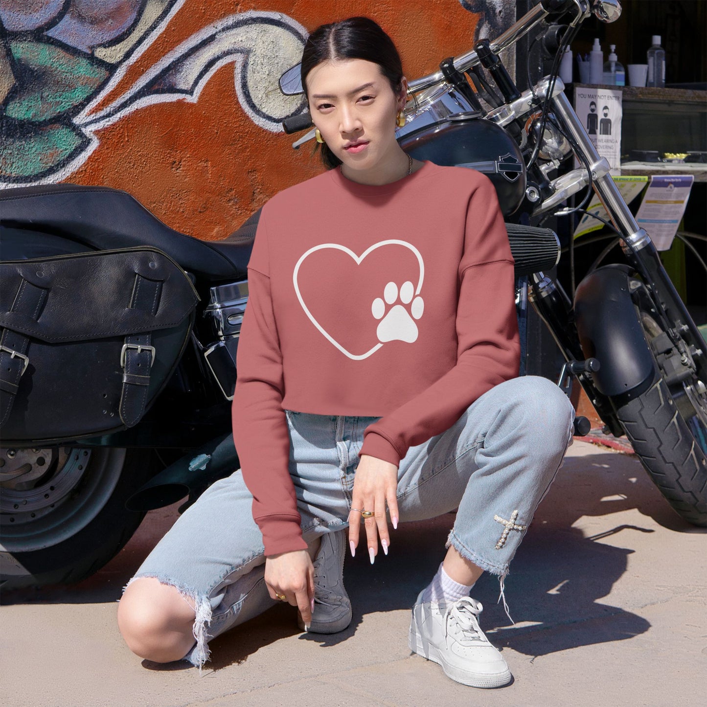 Pet Lover's Cropped Sweatshirt