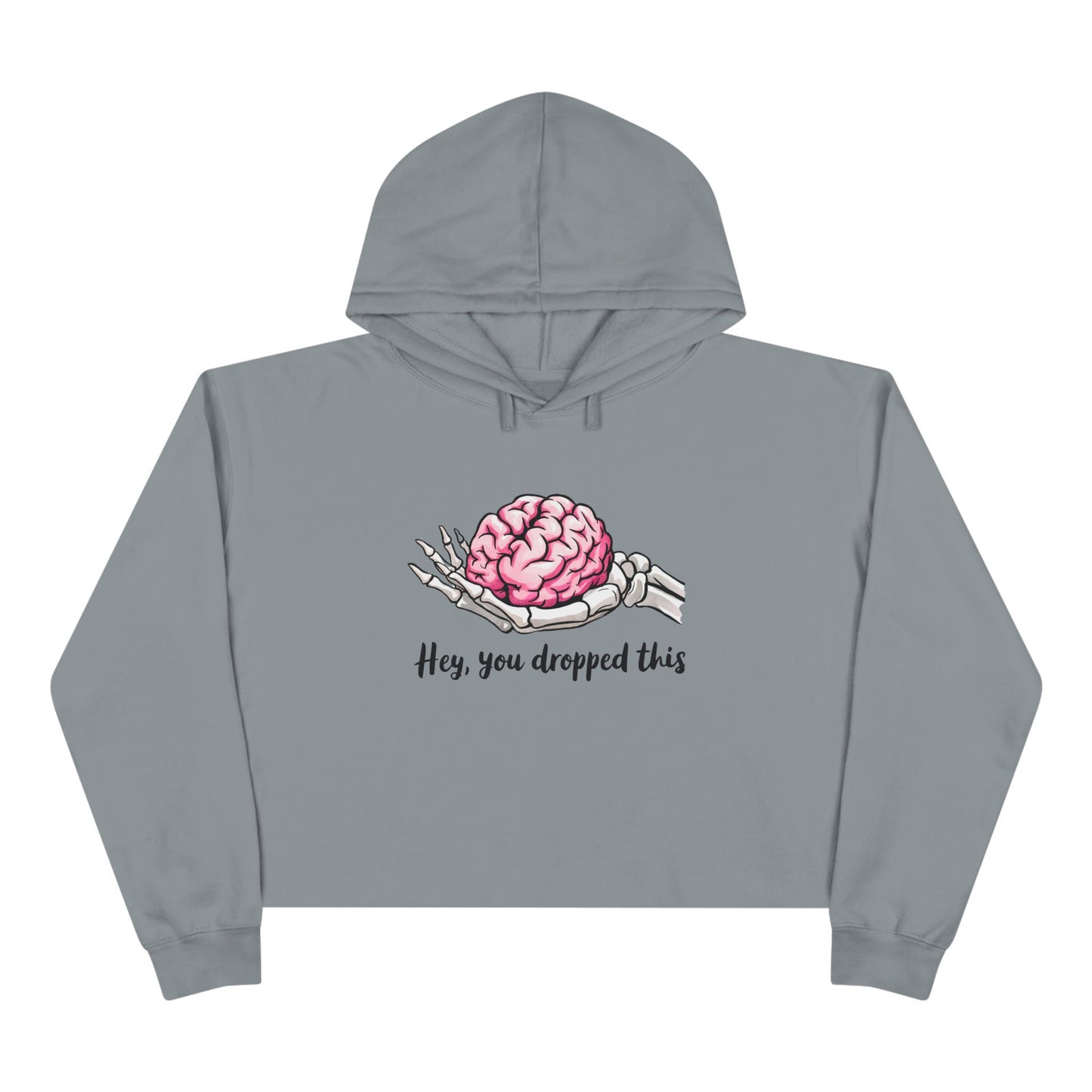 Funny Skeleton Crop Hoodie