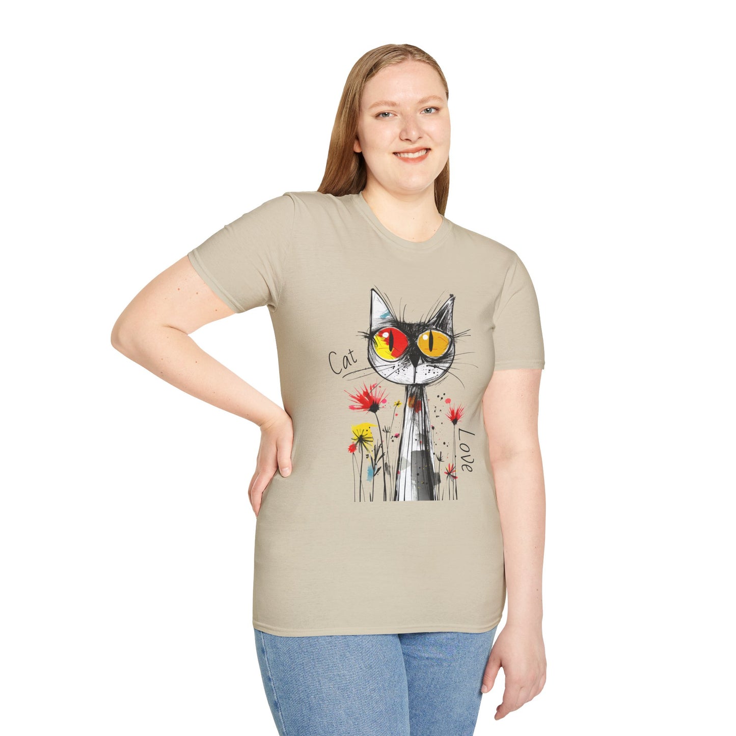 Cat Love Unisex Softstyle T-Shirt