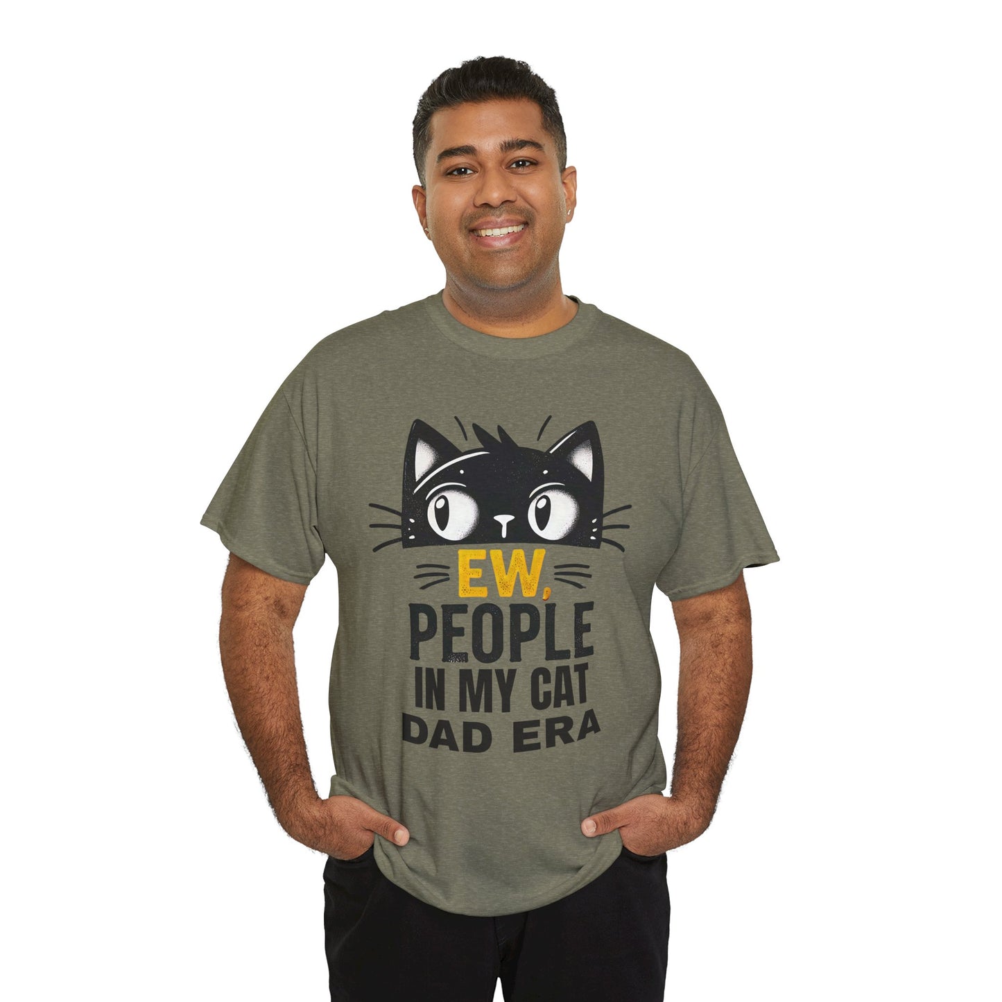 PEOPLE IN MY CAT DAD ERA Unisex Heavy Cotton Tee