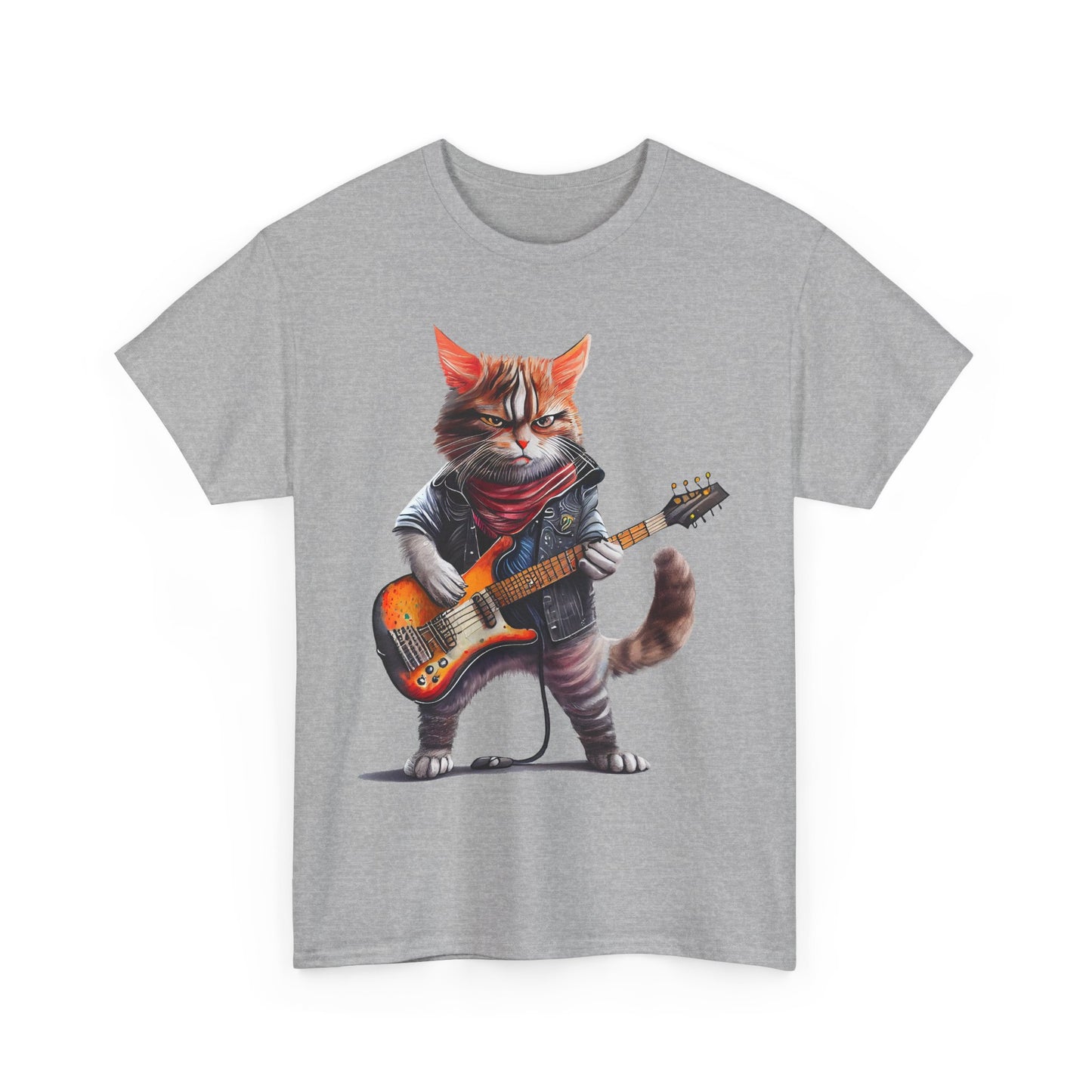 Rockstar Cat Unisex Heavy Cotton Tee