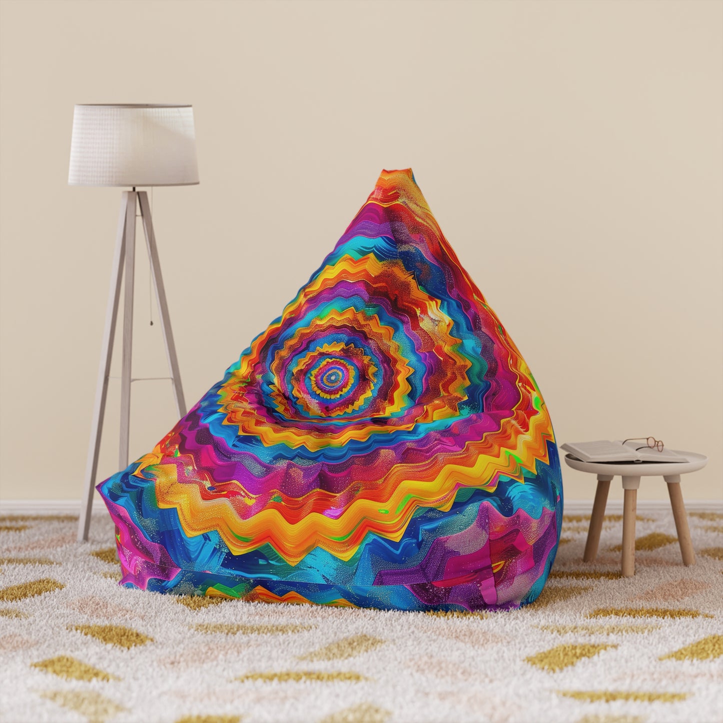 Colorful Zigzag Bean Bag Chair Cover