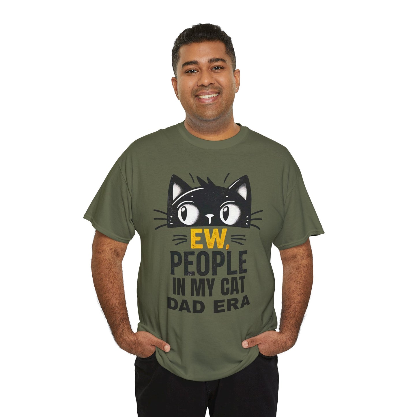 PEOPLE IN MY CAT DAD ERA Unisex Heavy Cotton Tee
