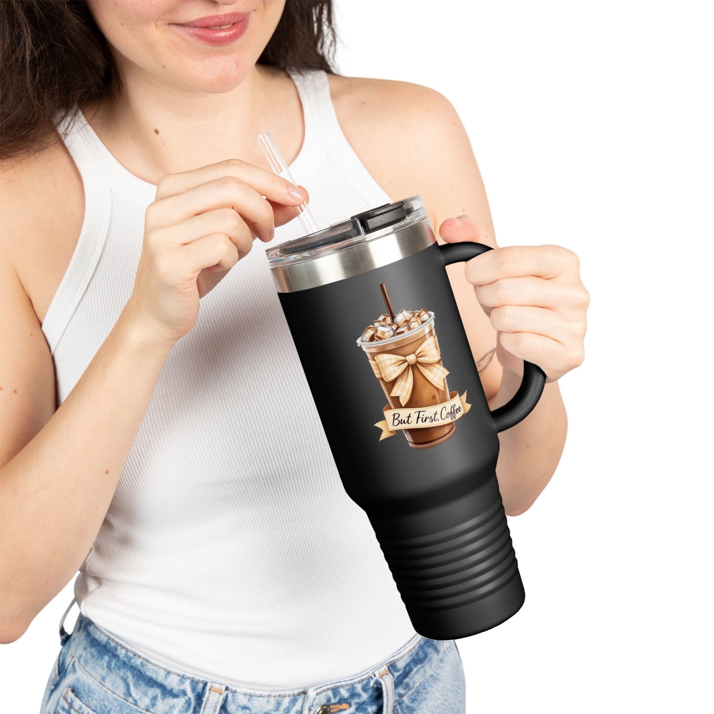 But First Coffee Insulated Travel Mug