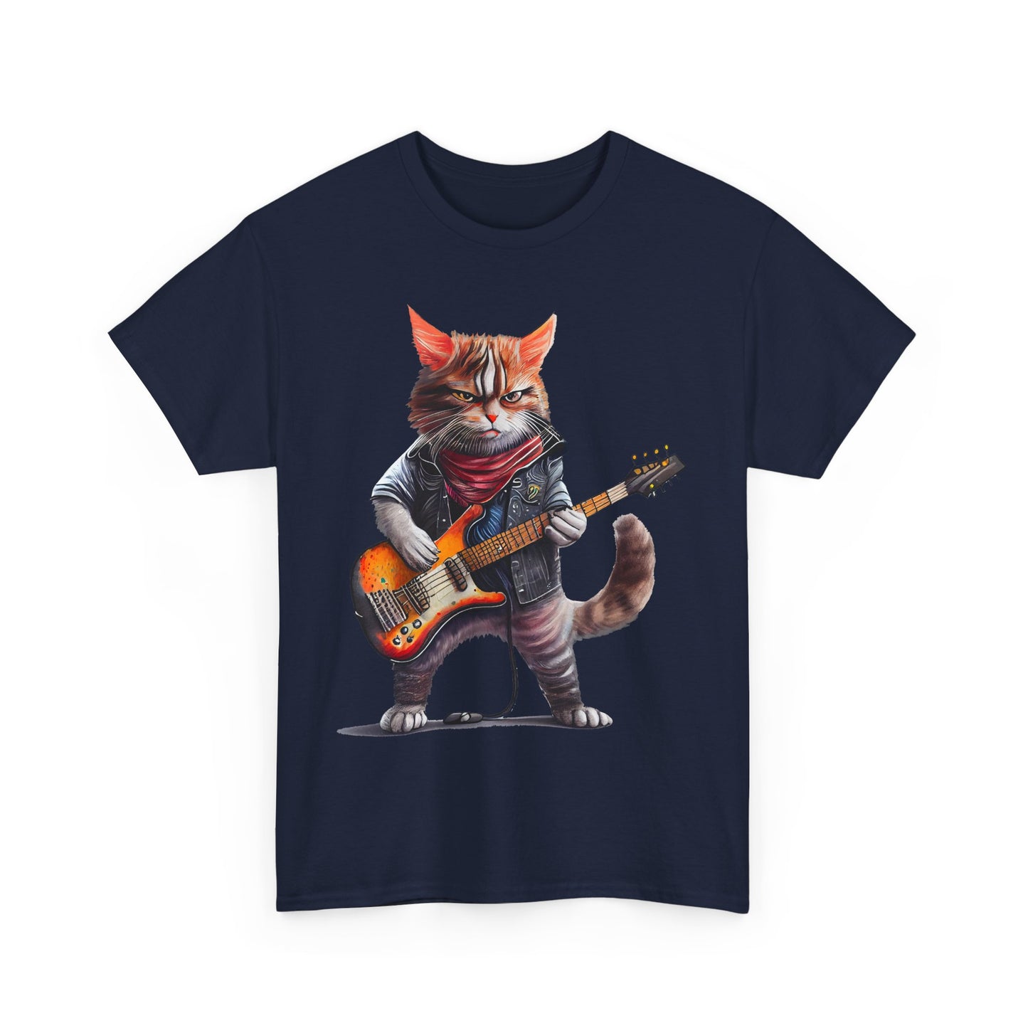 Rockstar Cat Unisex Heavy Cotton Tee