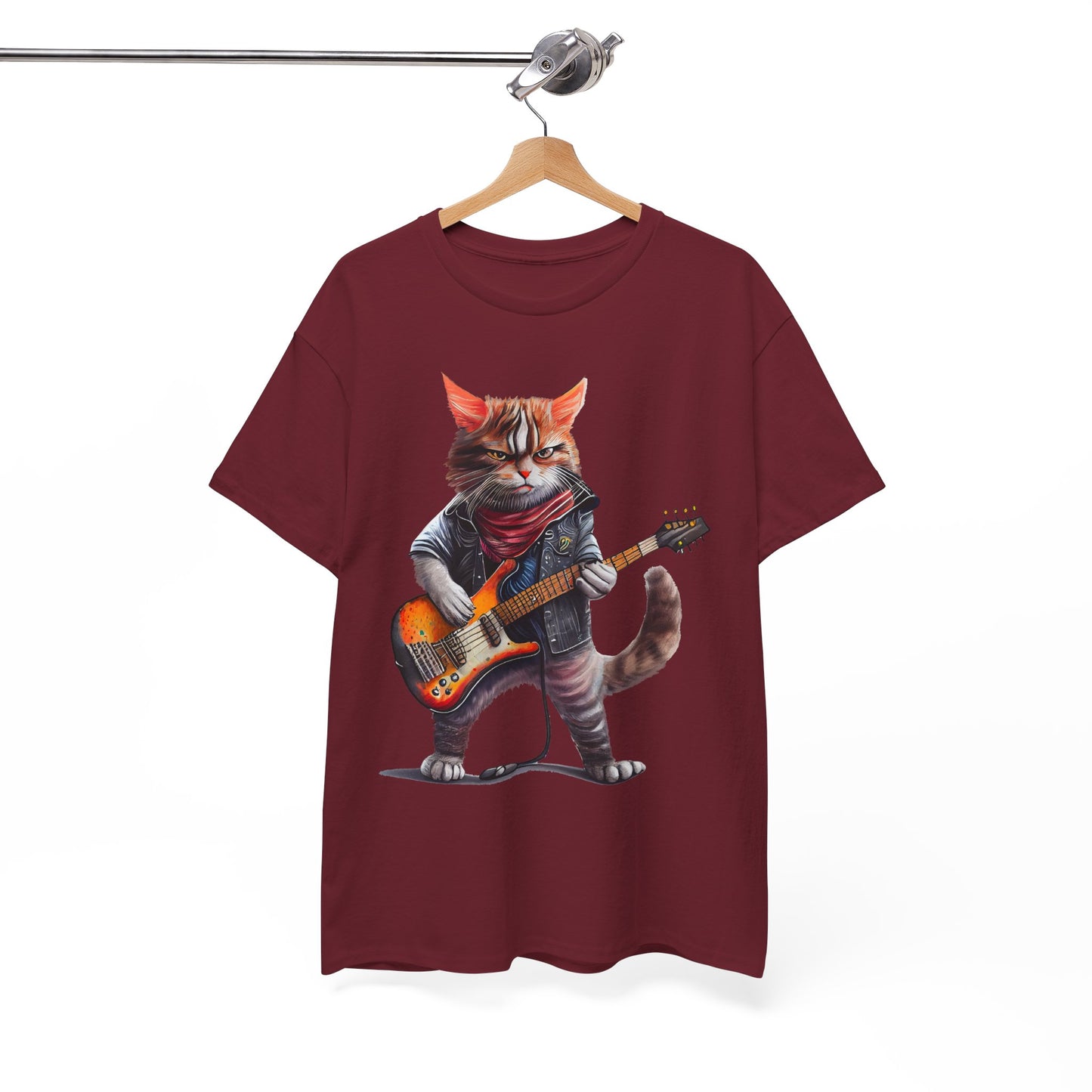 Rockstar Cat Unisex Heavy Cotton Tee