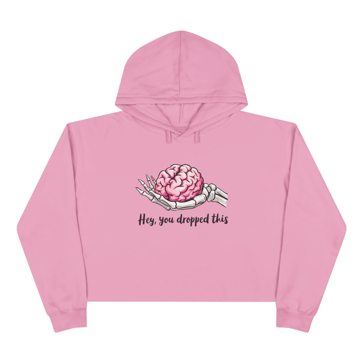 Funny Skeleton Crop Hoodie