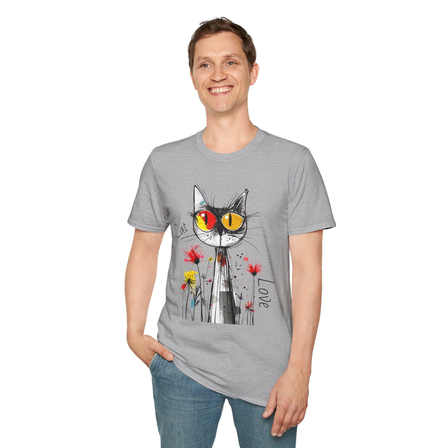 Cat Love Unisex Softstyle T-Shirt