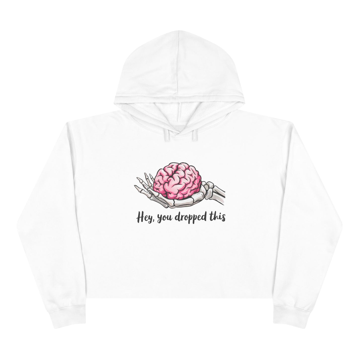 Funny Skeleton Crop Hoodie