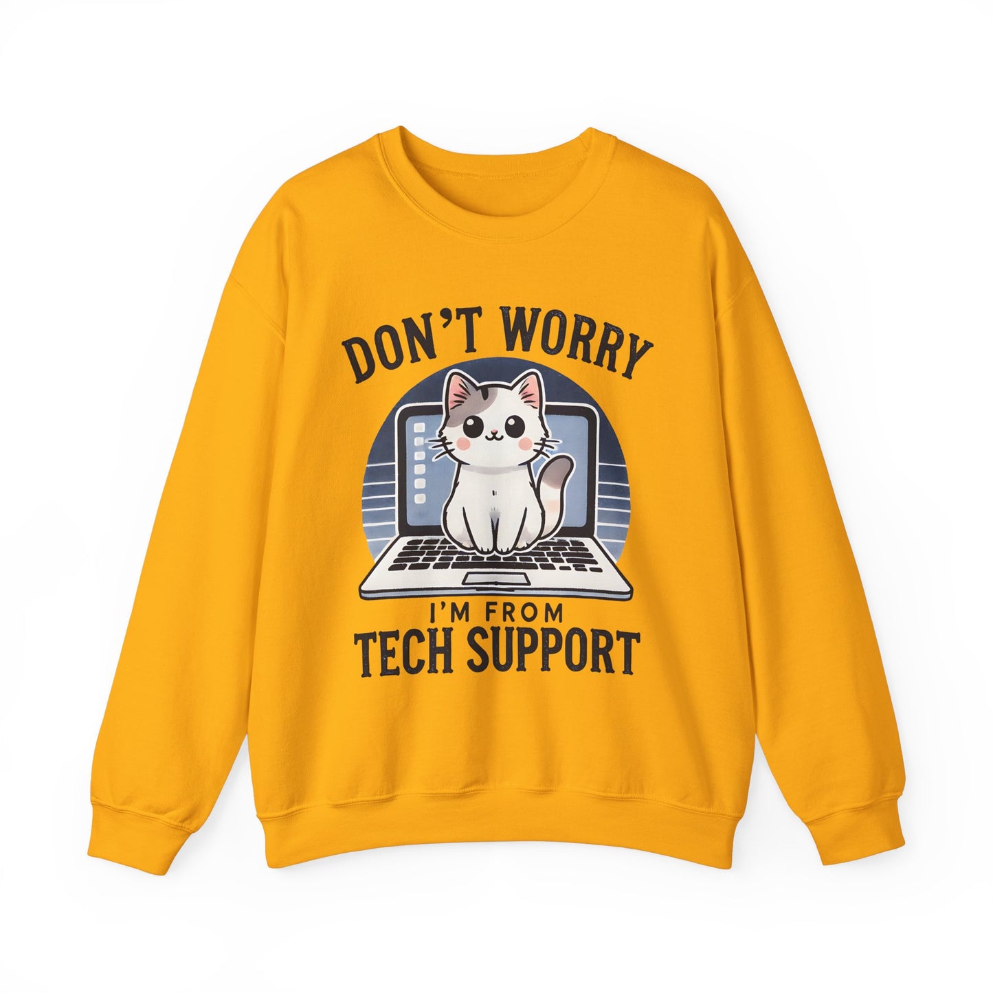 Cat Tech Support Crewneck Sweatshirt