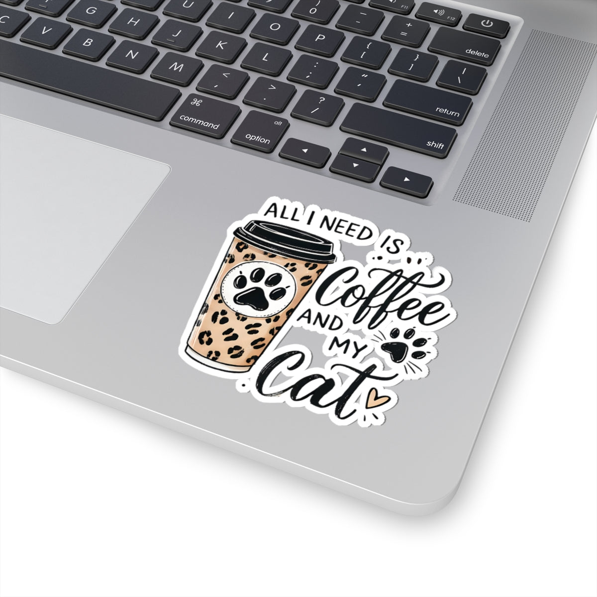 Coffee and Cat Kiss-Cut Stickers