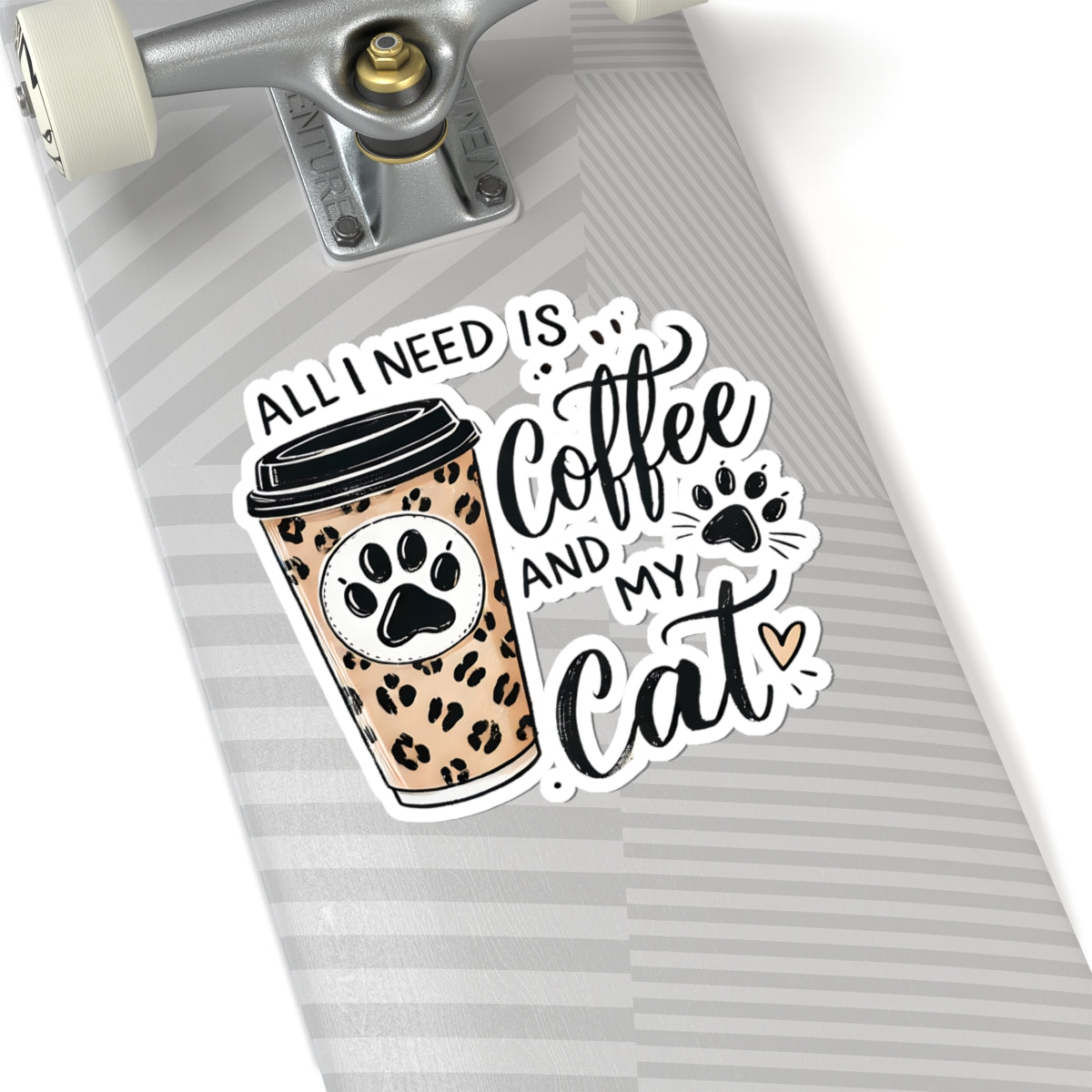 Coffee and Cat Kiss-Cut Stickers